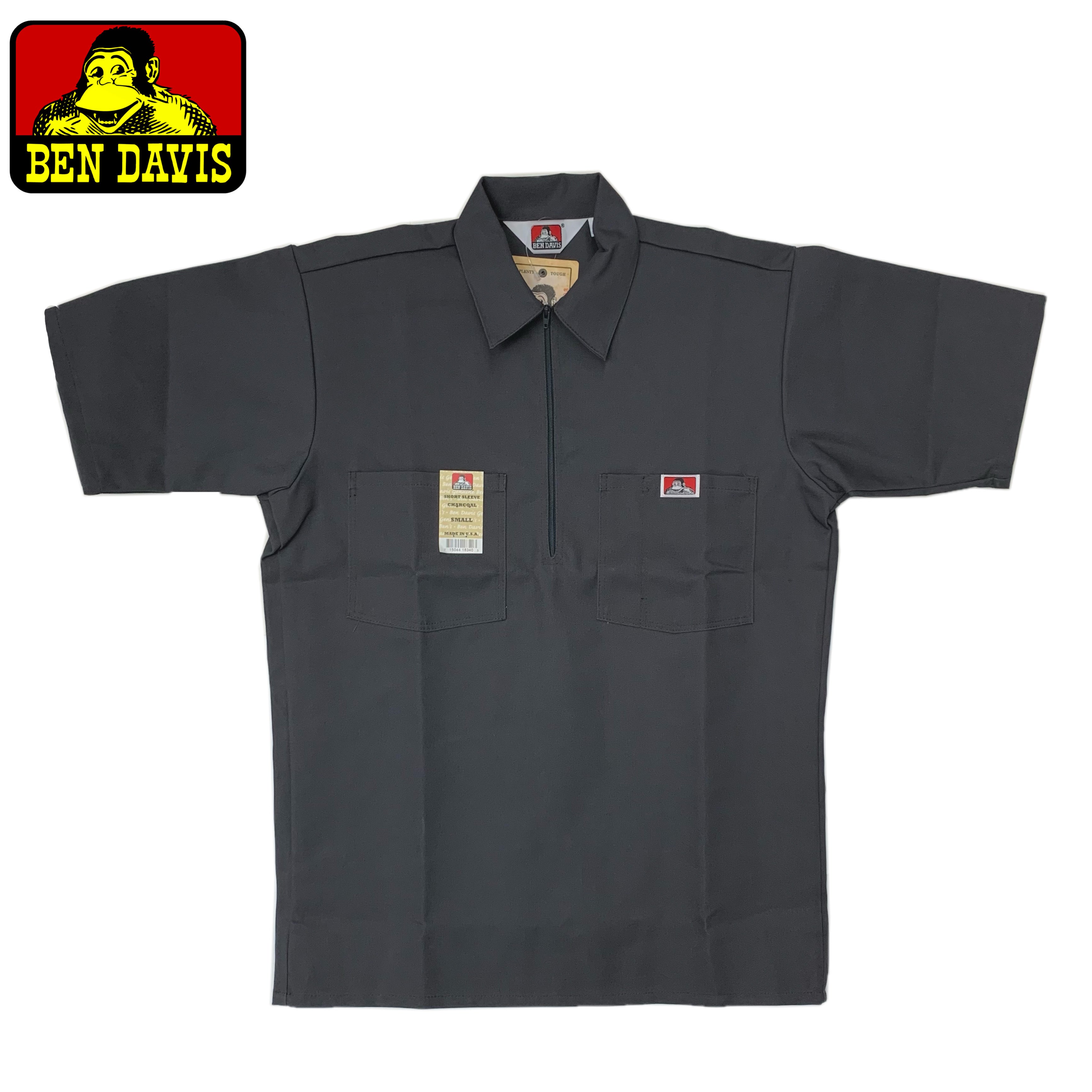 Ben Davis Short Sleeve Solid Half-Zip Shirt