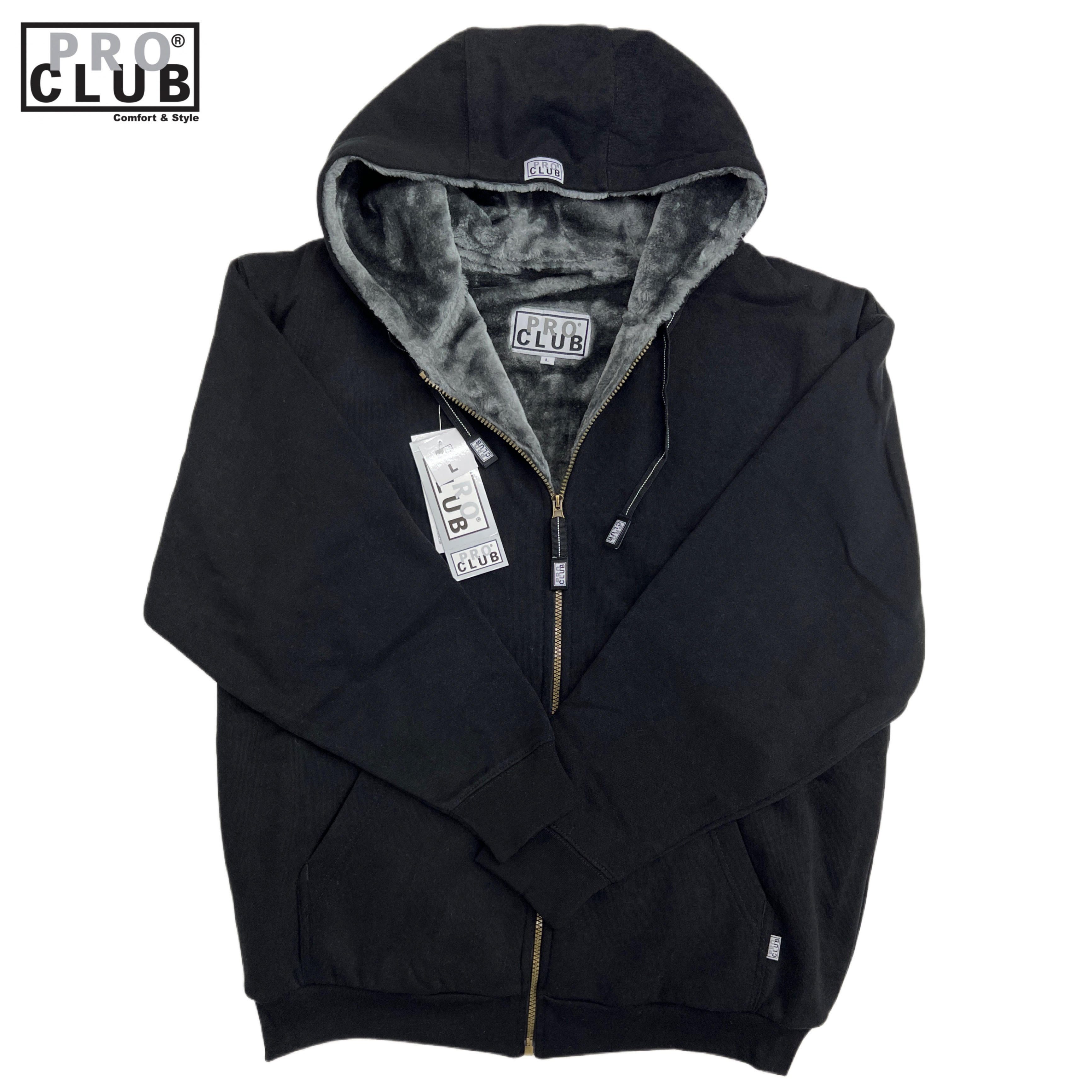Pro Club Men's Fleece Lined Windbreaker Jacket, Small, Black at   Men's Clothing store