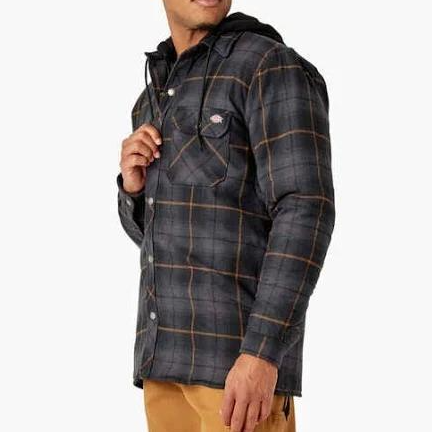 Dickies Water Repellent Flannel Hooded Shirt Jacket