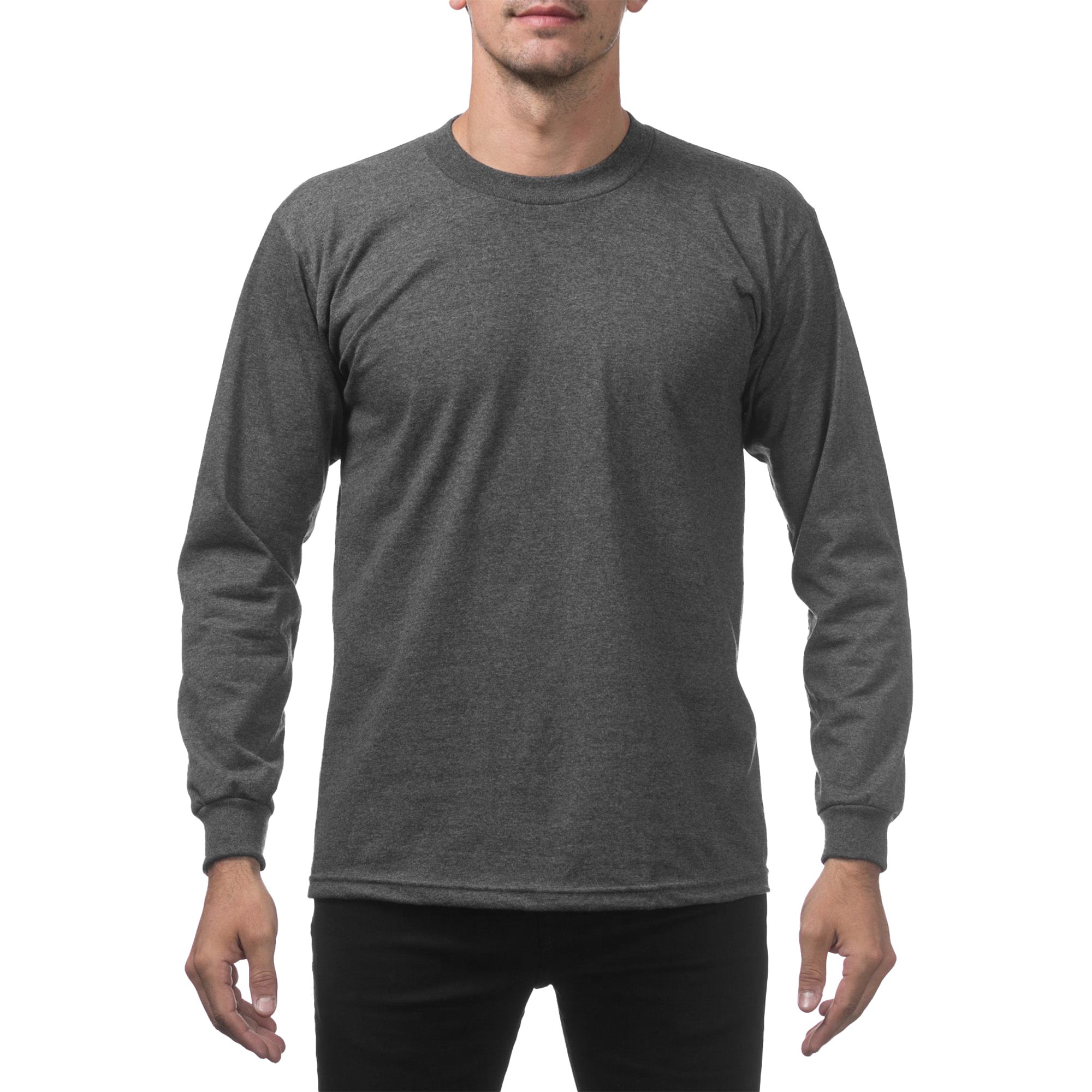 Pro Club Men's Heavyweight Cotton Long Sleeve T-Shirt