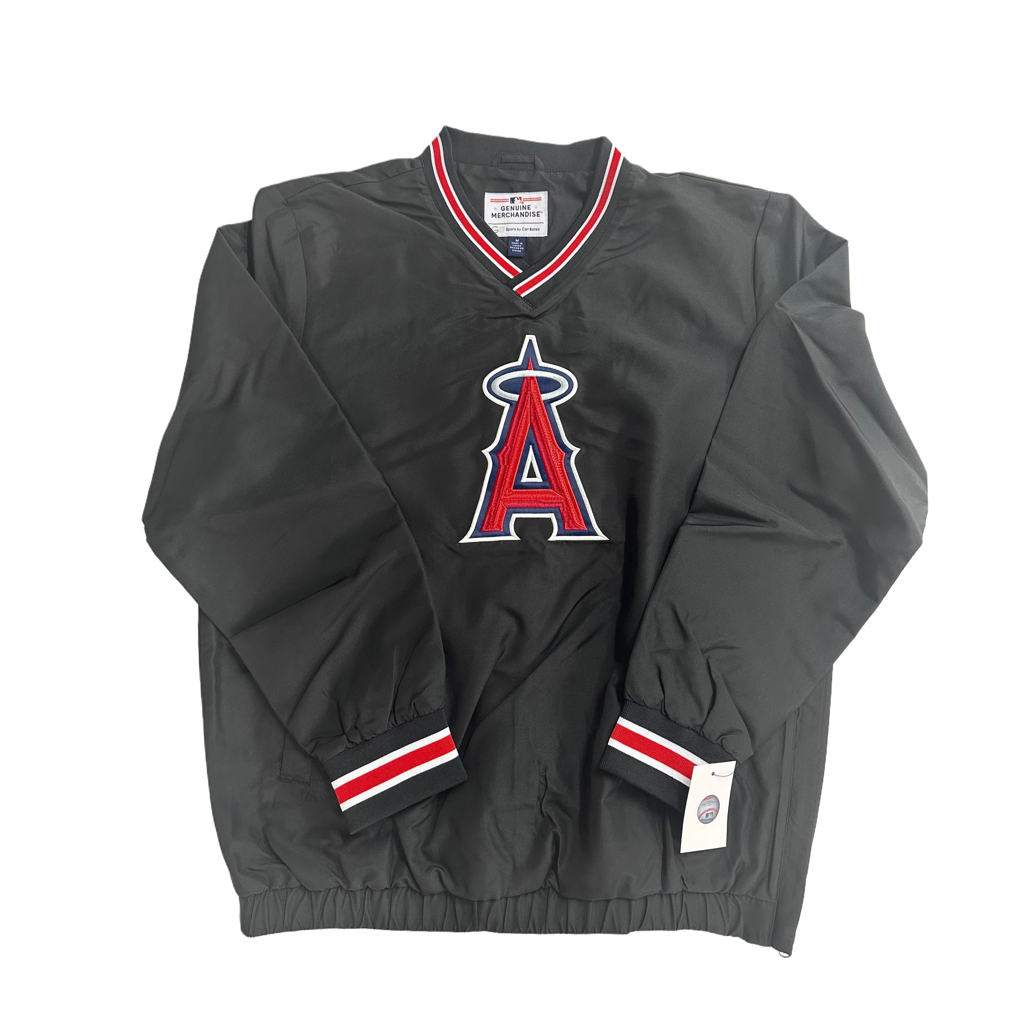 Los Angeles Angels Windbreaker with Pocket - Black