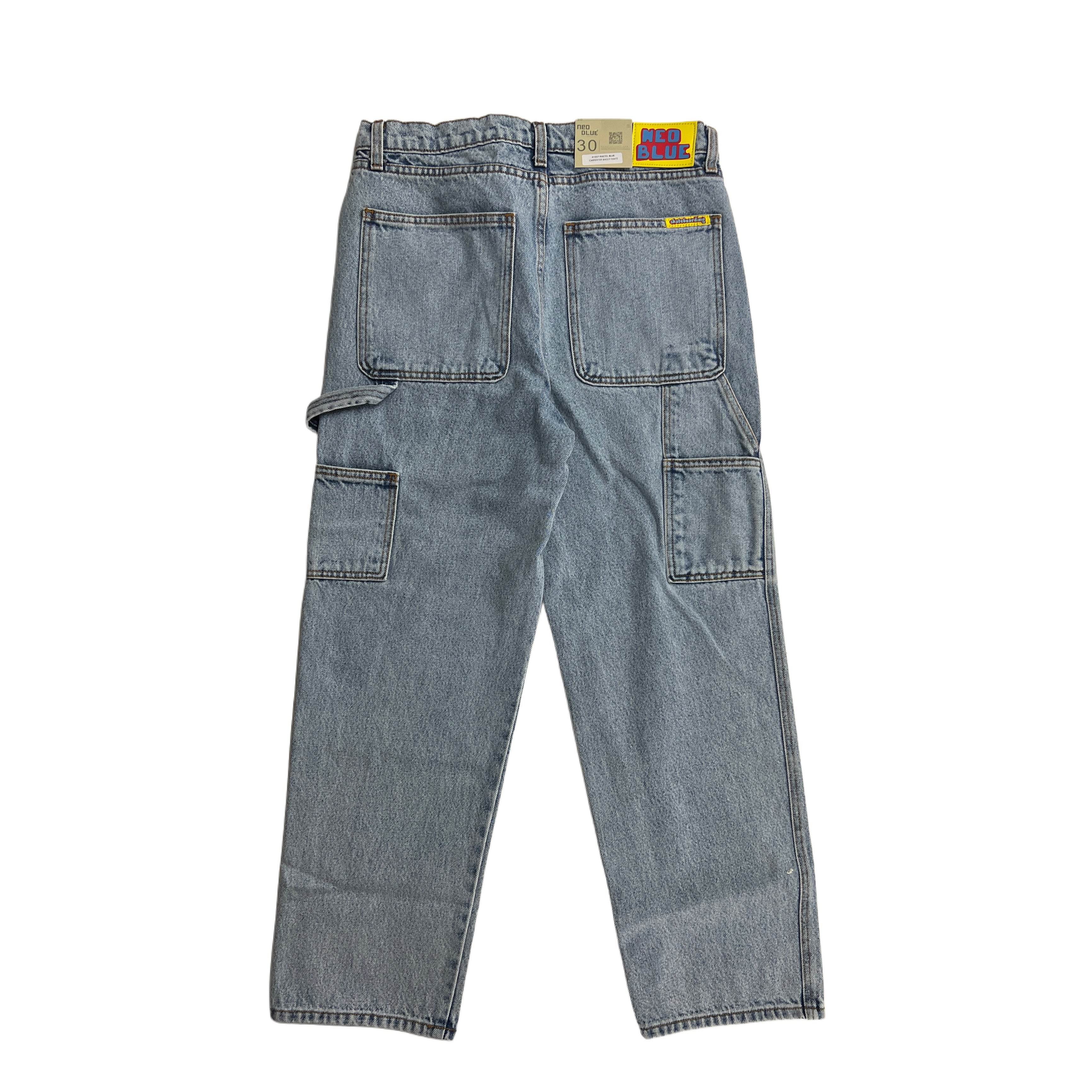 Neo Blue Carpenter Baggy Jeans