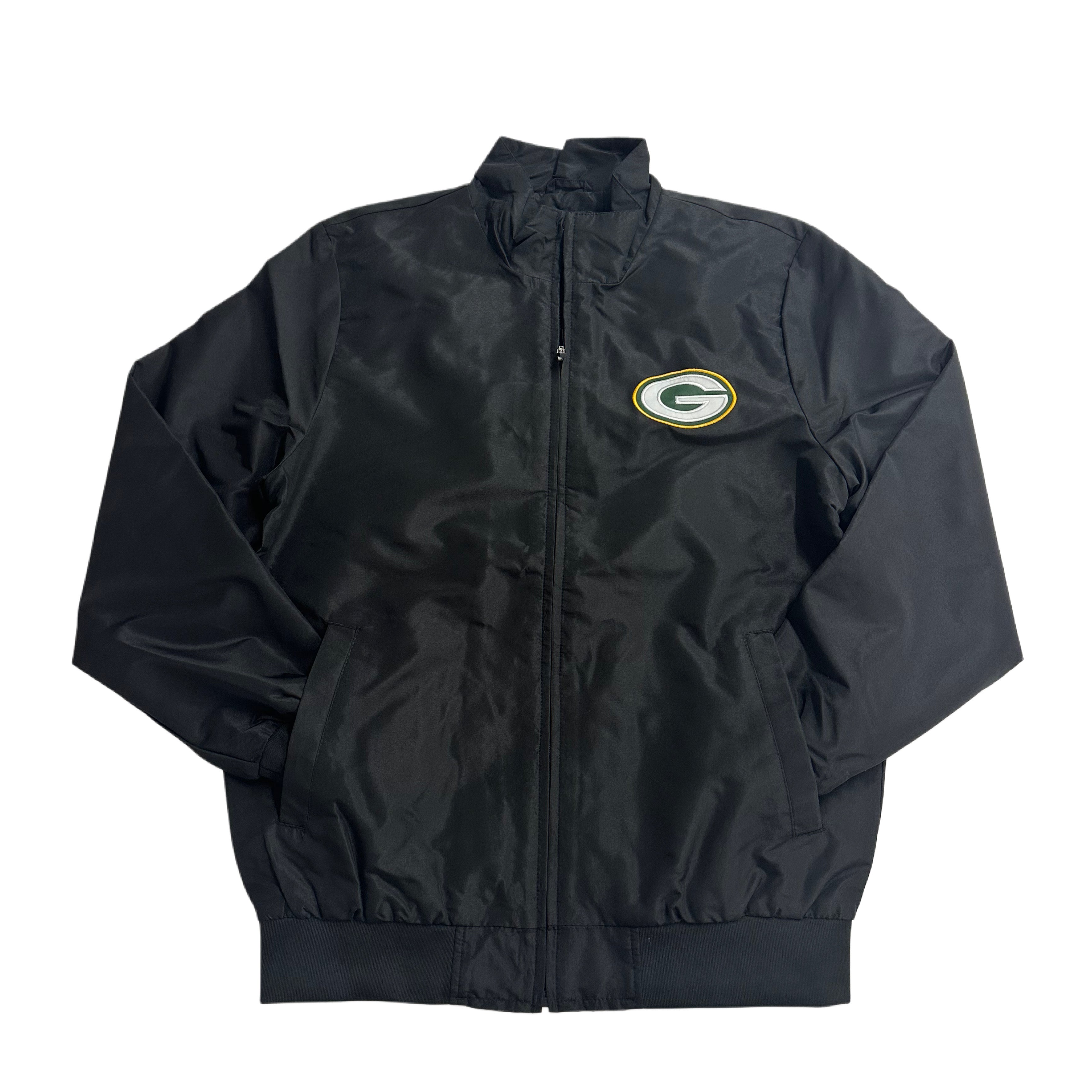 Green Bay Packers Zip Windbreaker with Left Chest Team Logo