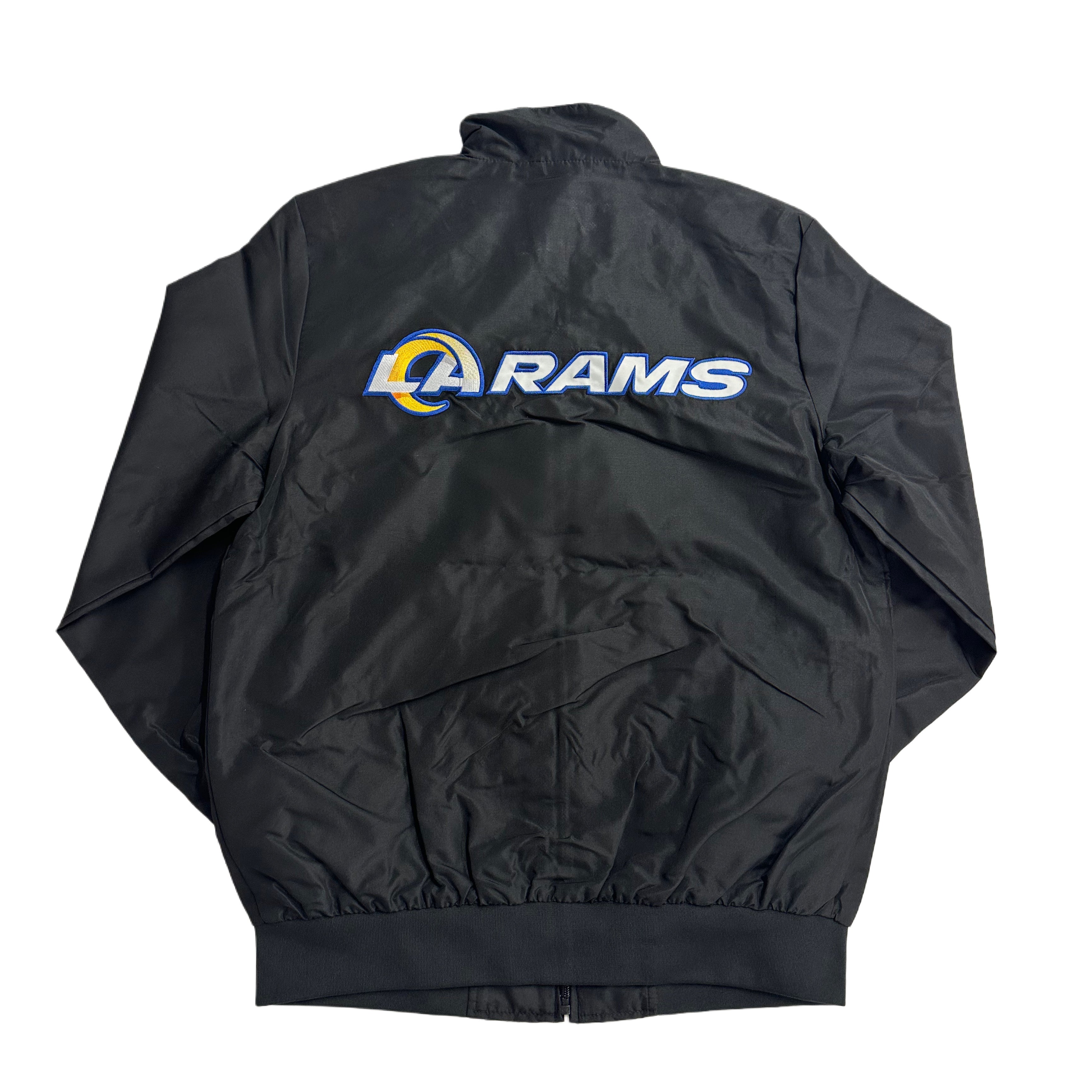 LA RAMS Zip Windbreaker with Left Chest Team Logo