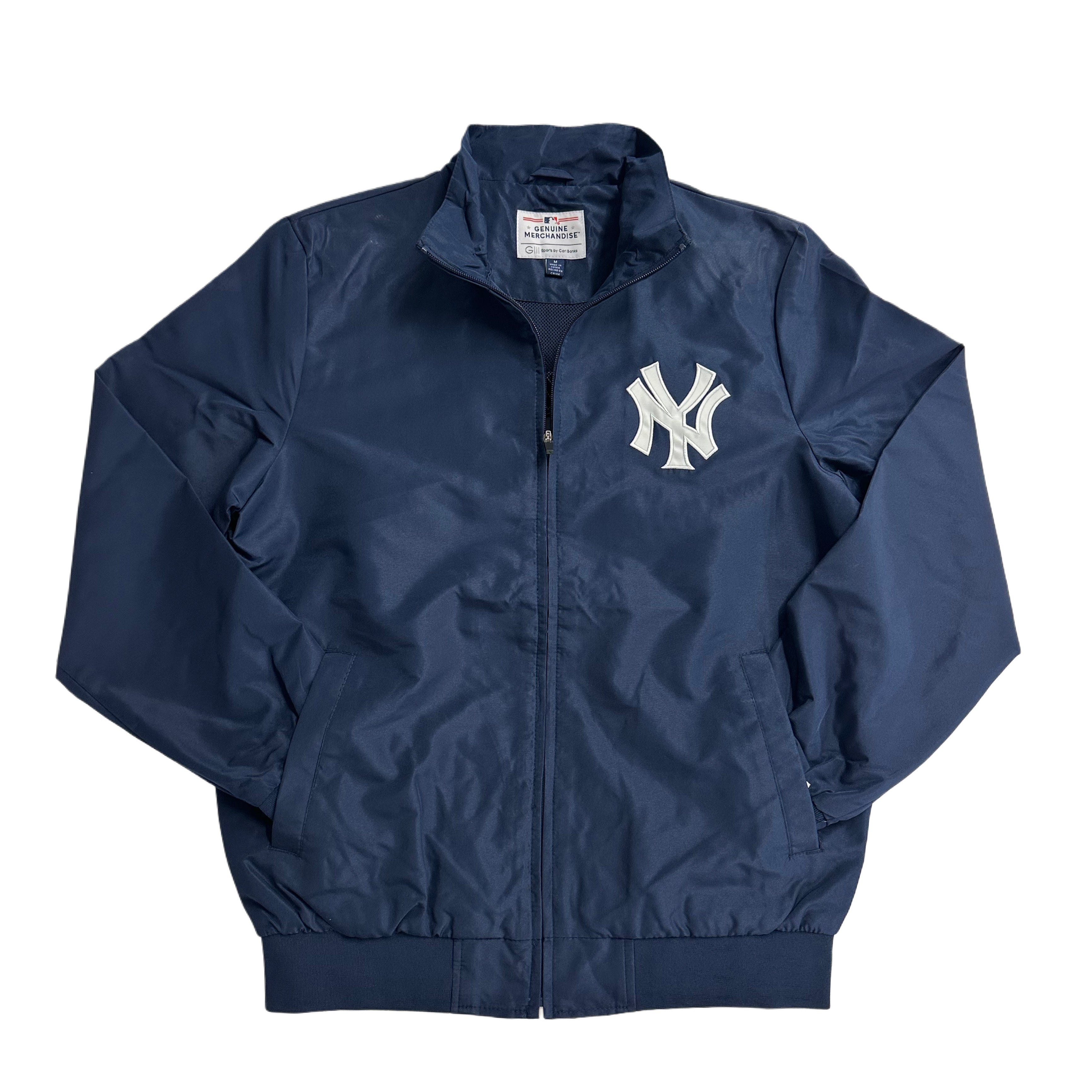 New York Yankees Zip Windbreaker with Left Chest Team Logo