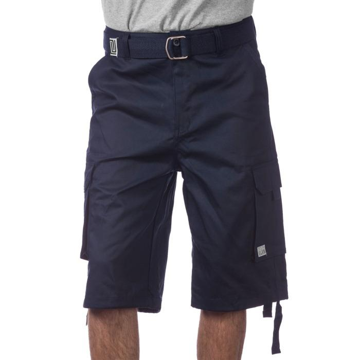 Pro Club Men's Cotton Twill Cargo Shorts With Belt