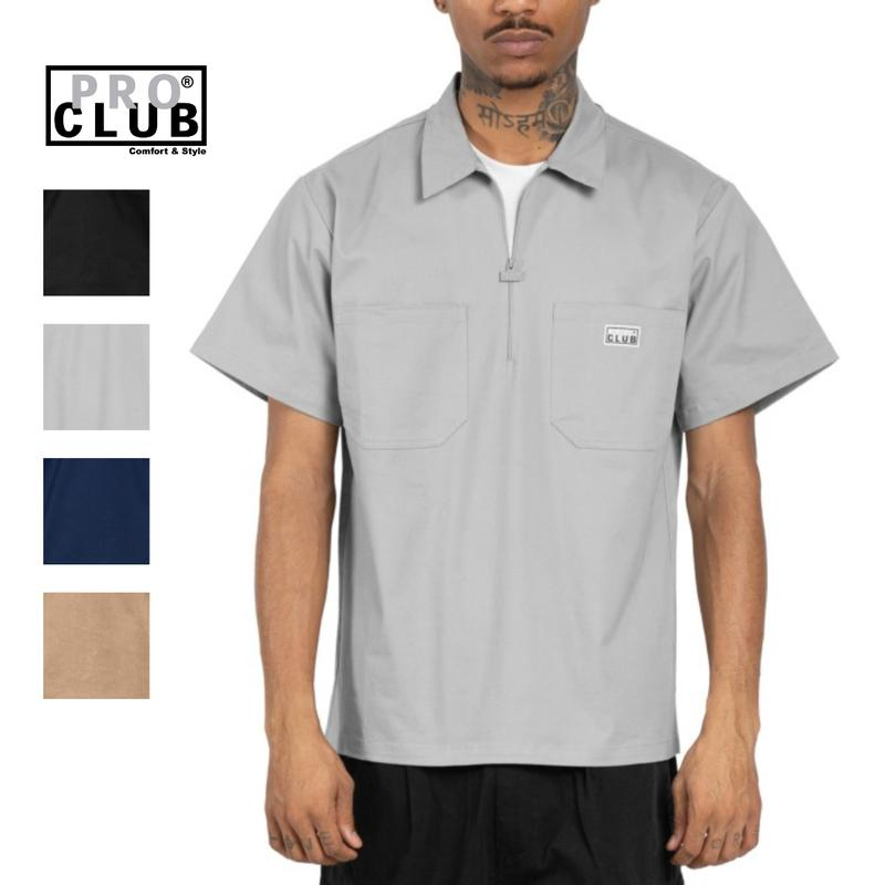 Pro Club Men's Heavyweight Half-Zip Work Shirt