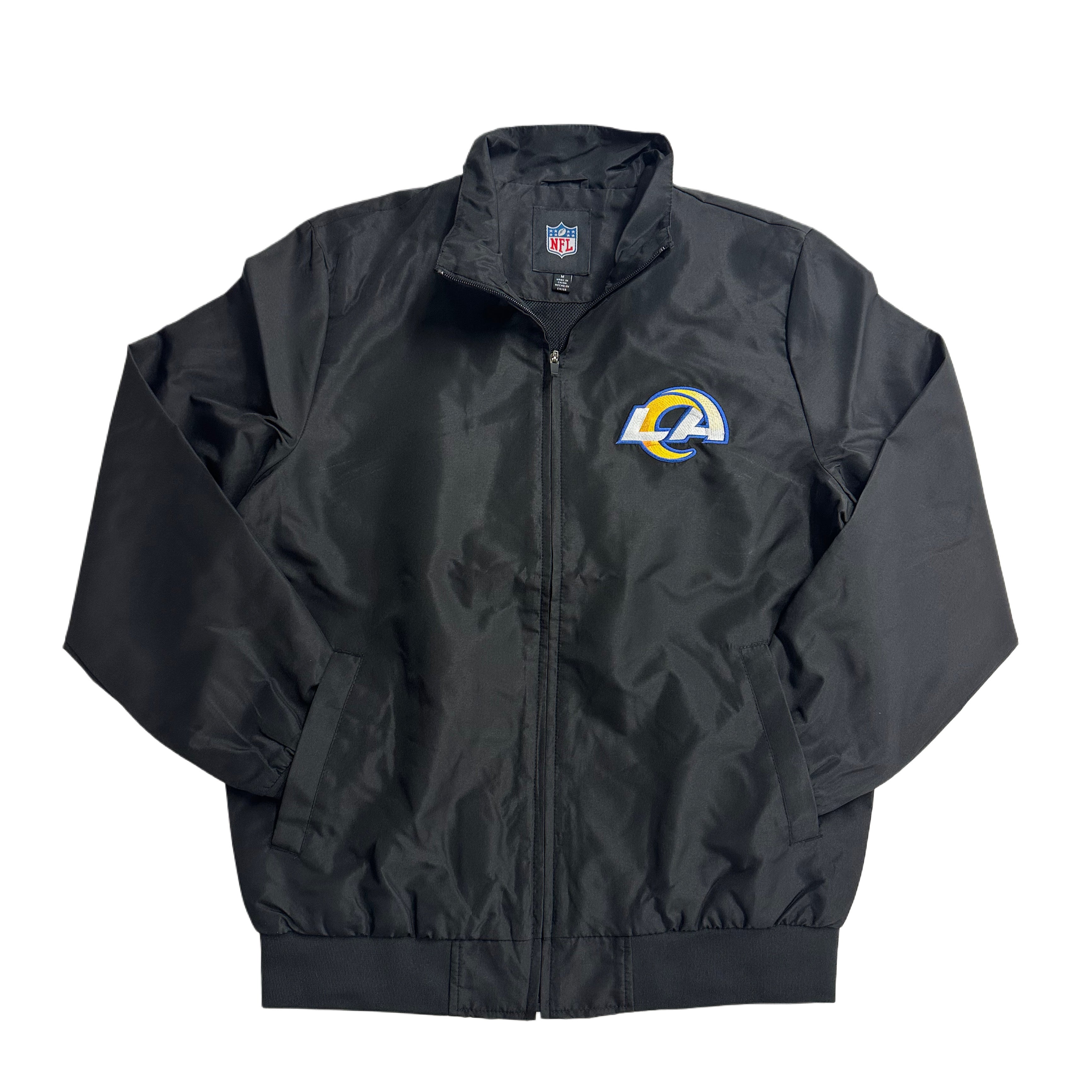 LA RAMS Zip Windbreaker with Left Chest Team Logo