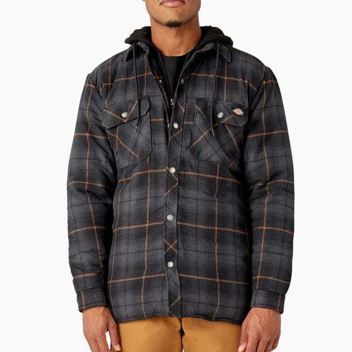 Dickies Water Repellent Flannel Hooded Shirt Jacket