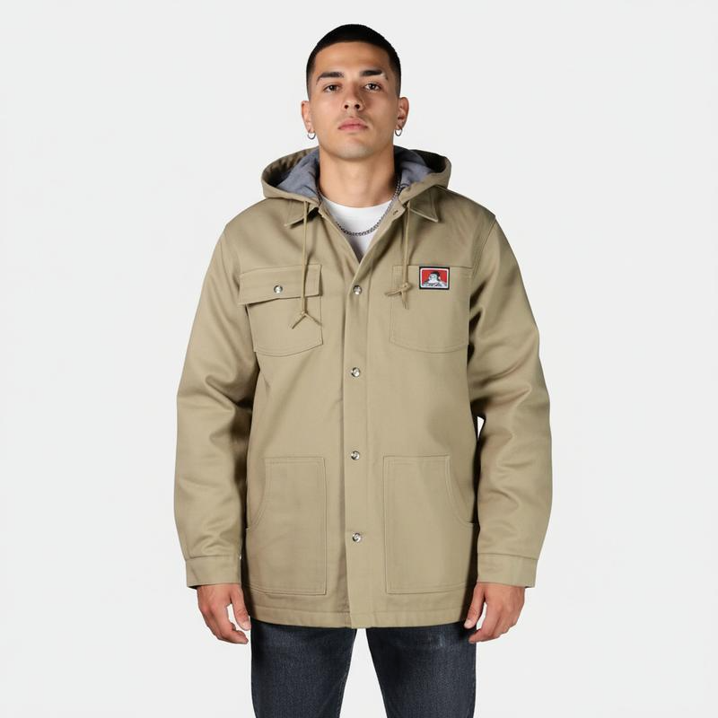 Ben Davis Front Snap Jacket with Hoodie