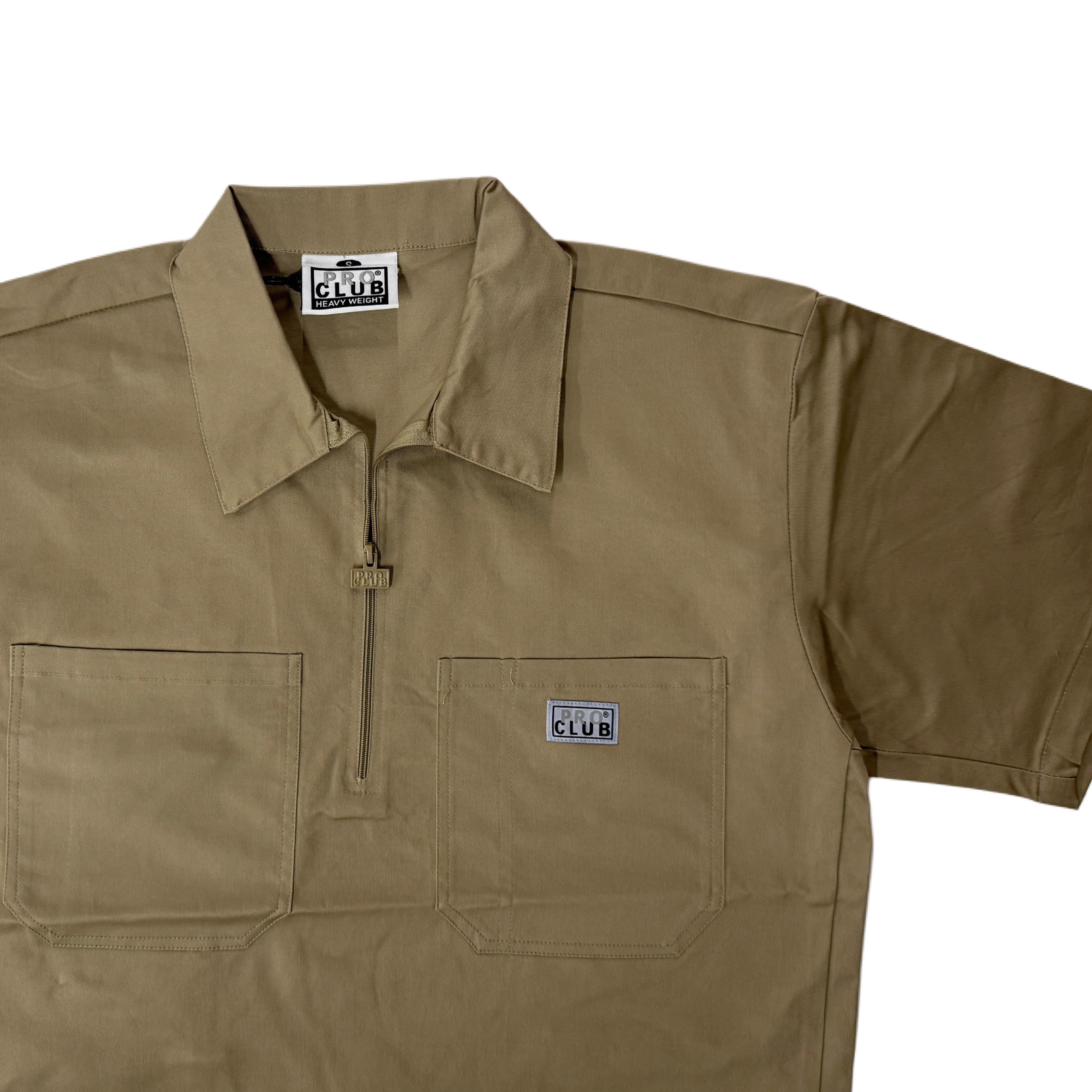 Pro Club Men's Heavyweight Half-Zip Work Shirt