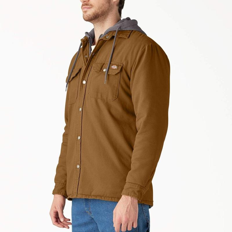 Dickies Water Repellent Duck Hooded Shirt Jacket