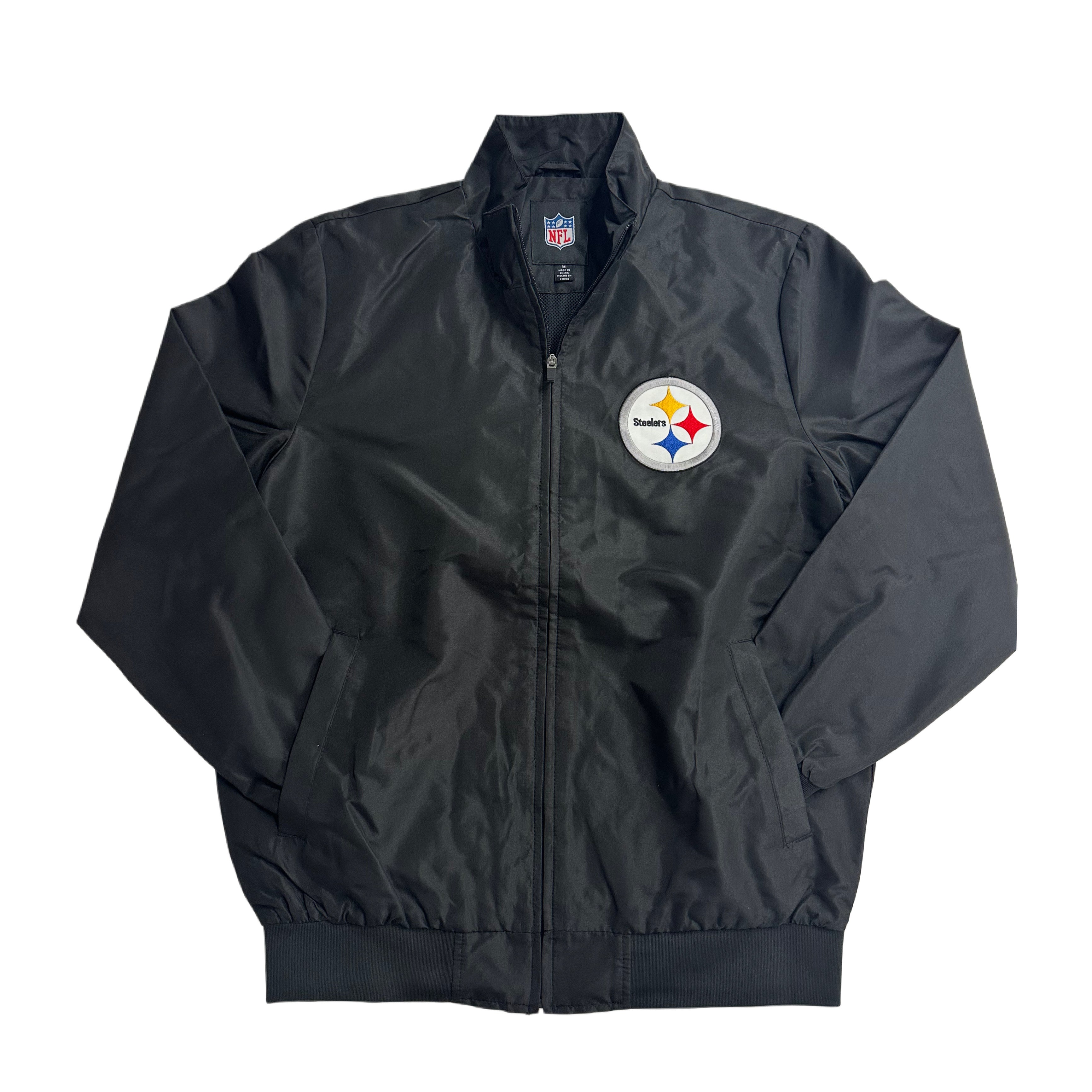 Pittsburgh Steelers Zip Windbreaker with Left Chest Team Logo