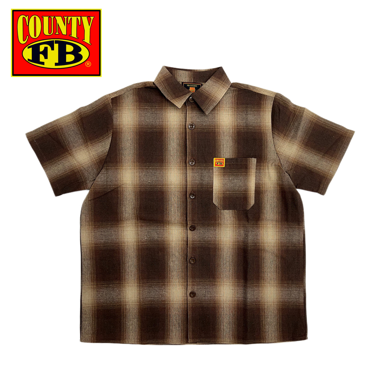 Fb County Short Sleeve Checker Flannel Shirt