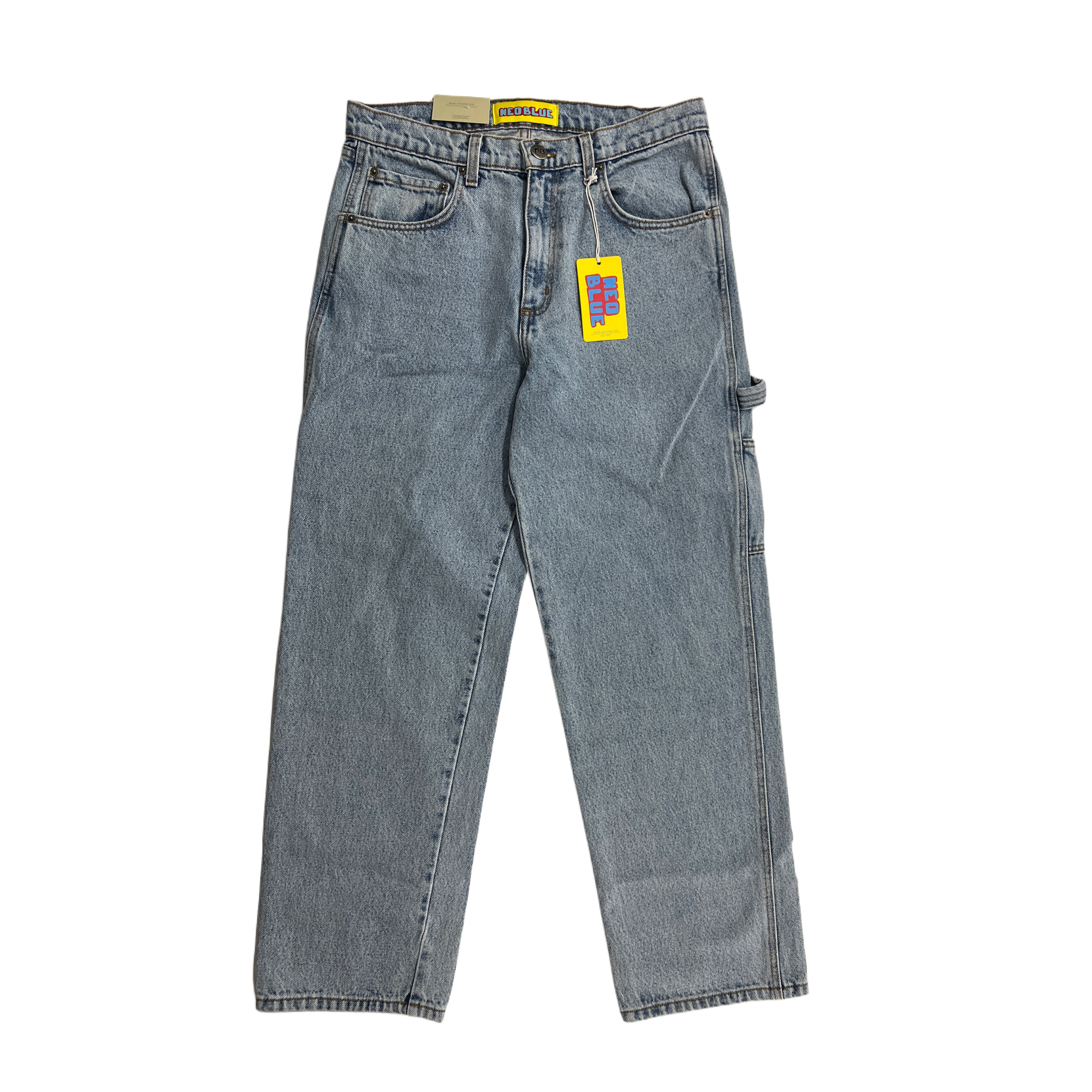 Neo Blue Carpenter Baggy Jeans