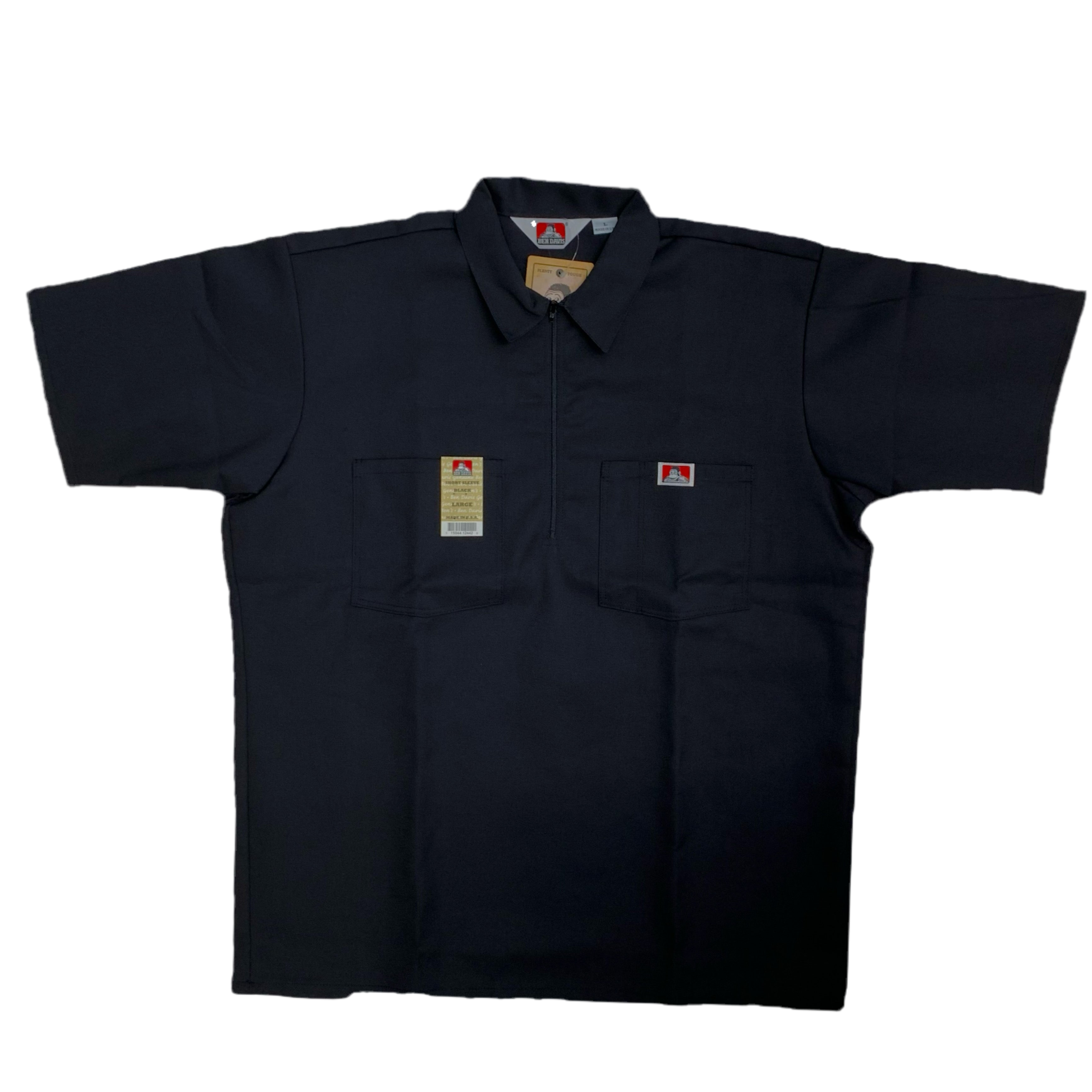 Ben Davis Short Sleeve Solid 1/2 Zip Shirt