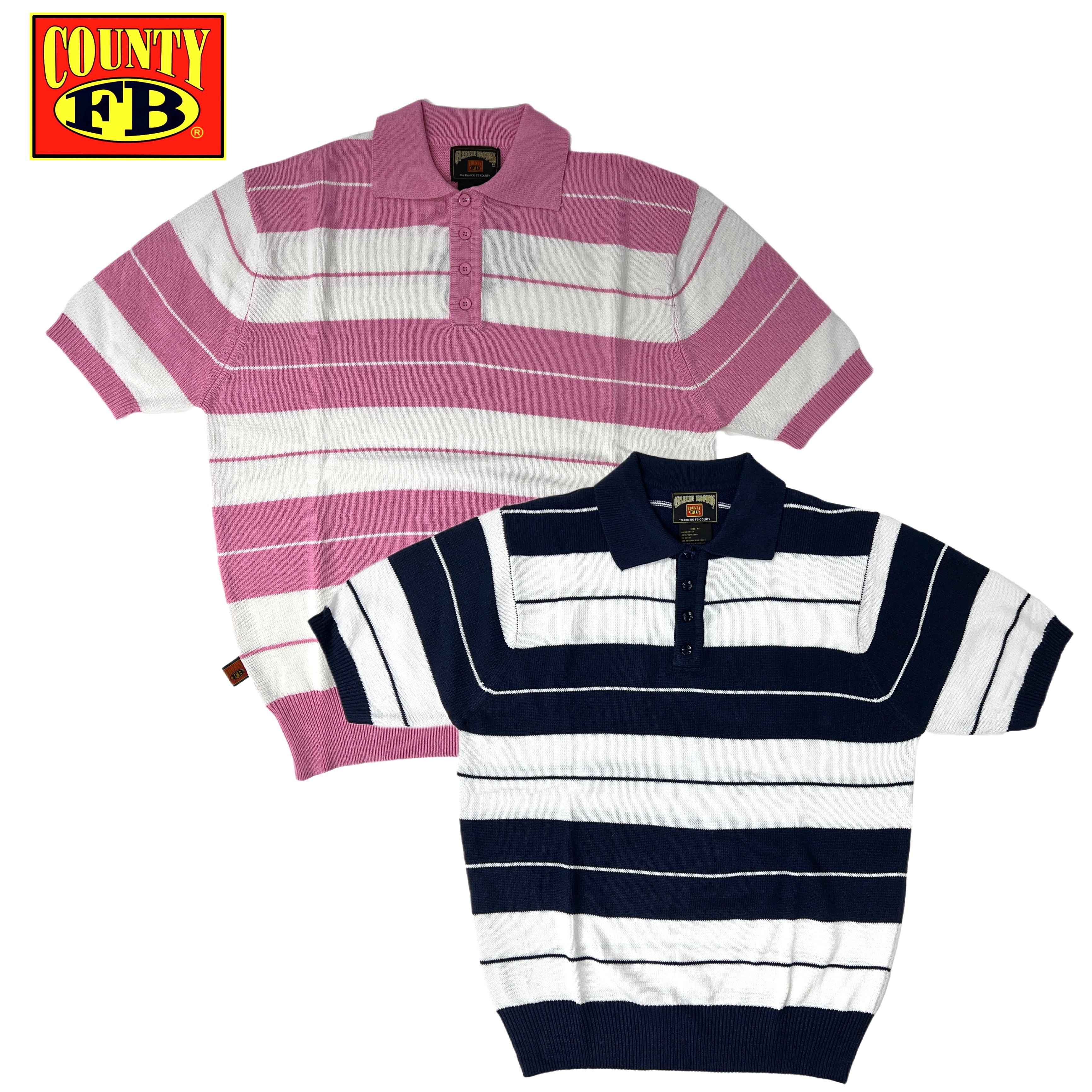 FB County Charlie Brown Shirt - Pink/White & Navy/White