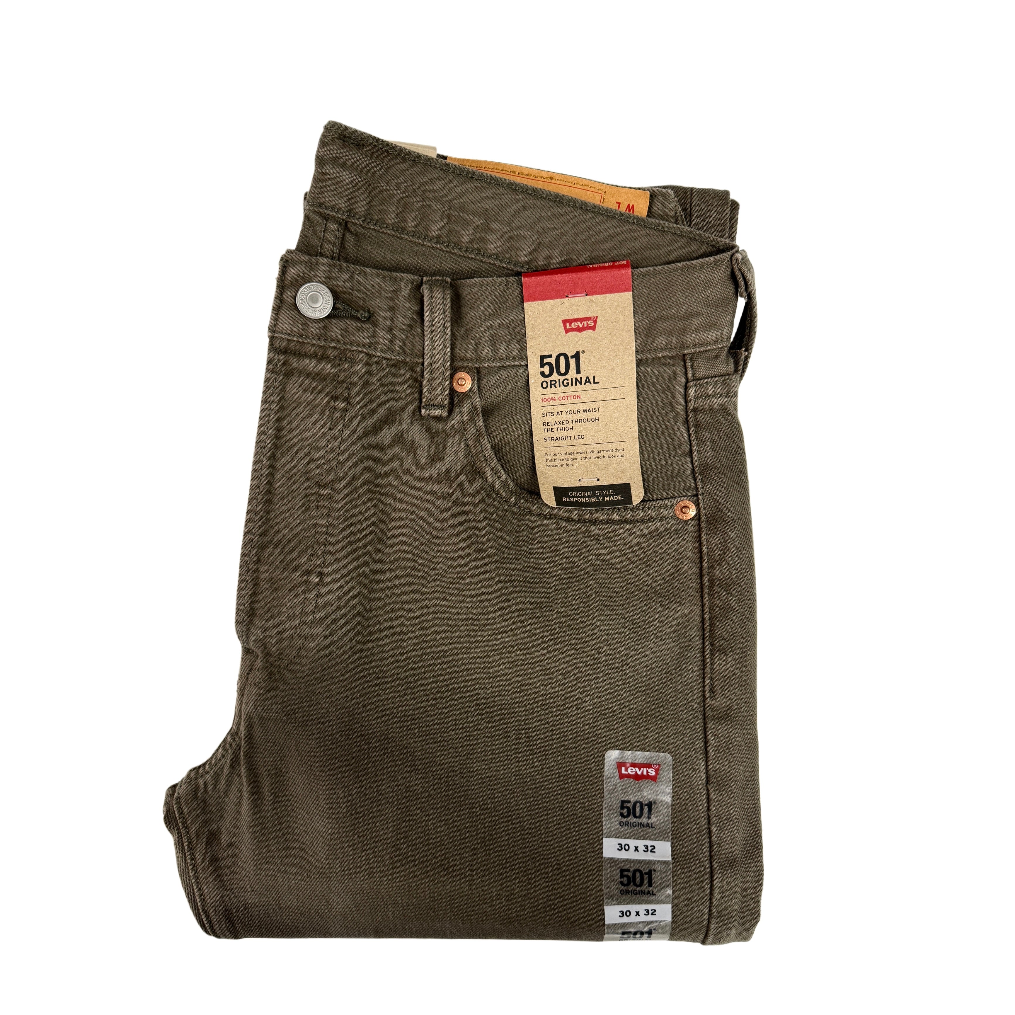 Levi's 501 Washed Olive - 3534