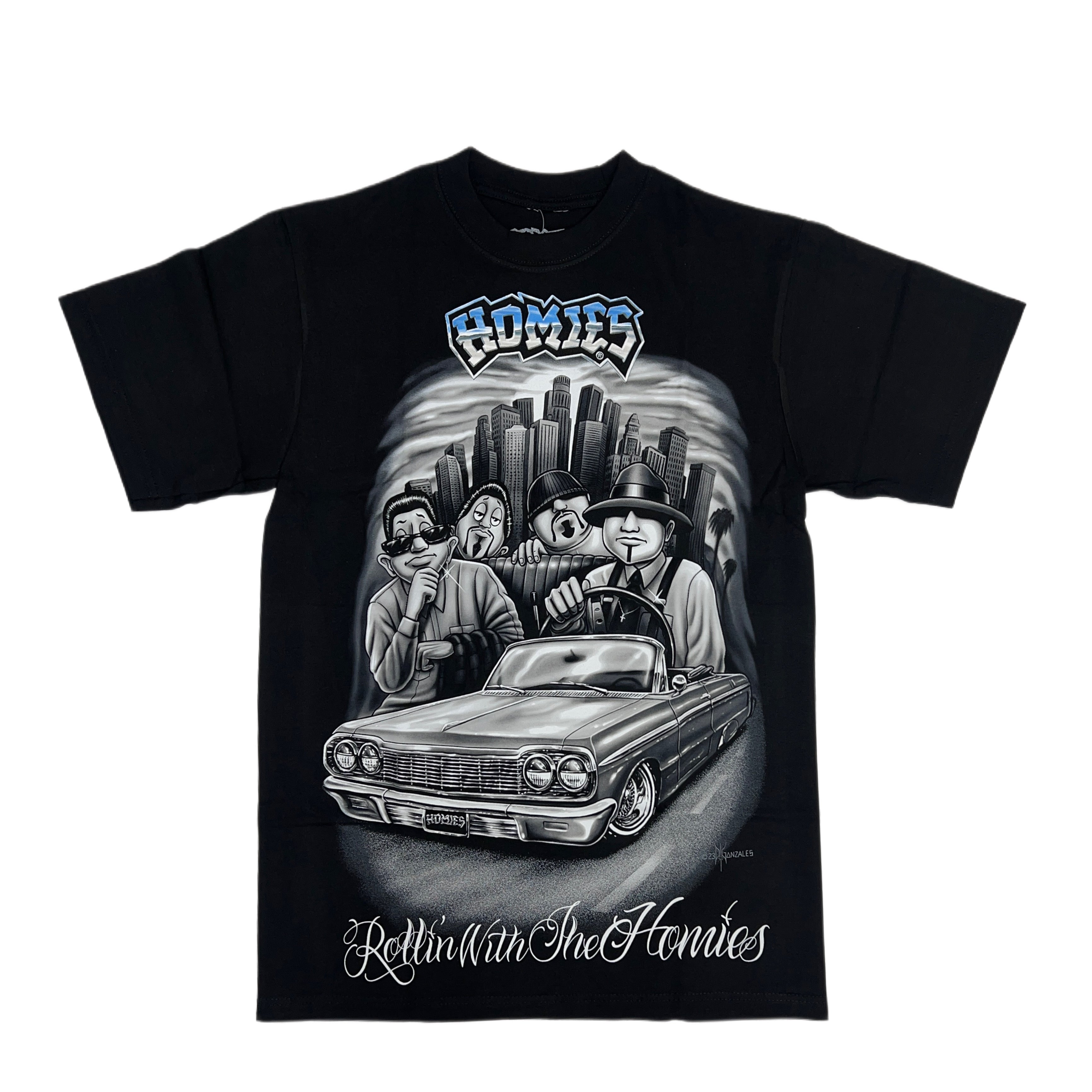 Homies Merchandise HOMIES SIGNATURE - ROLLING WITH THE HOMIES - Men's MAX HWT Tee