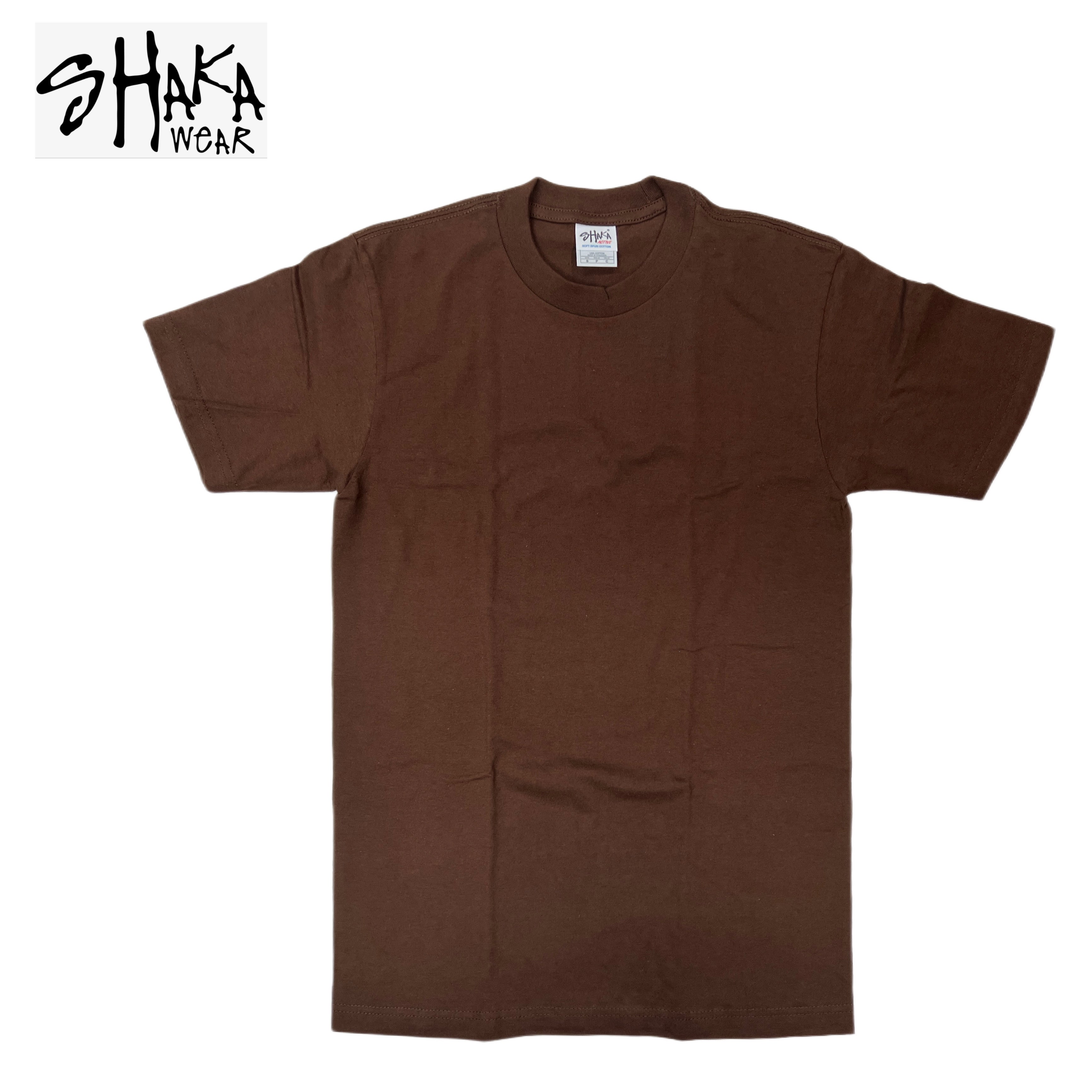 Shaka Wear 6.0 oz Active Short Sleeve T-Shirt (Brown/Charcoal Grey/Heather Grey/Khaki/Navy)
