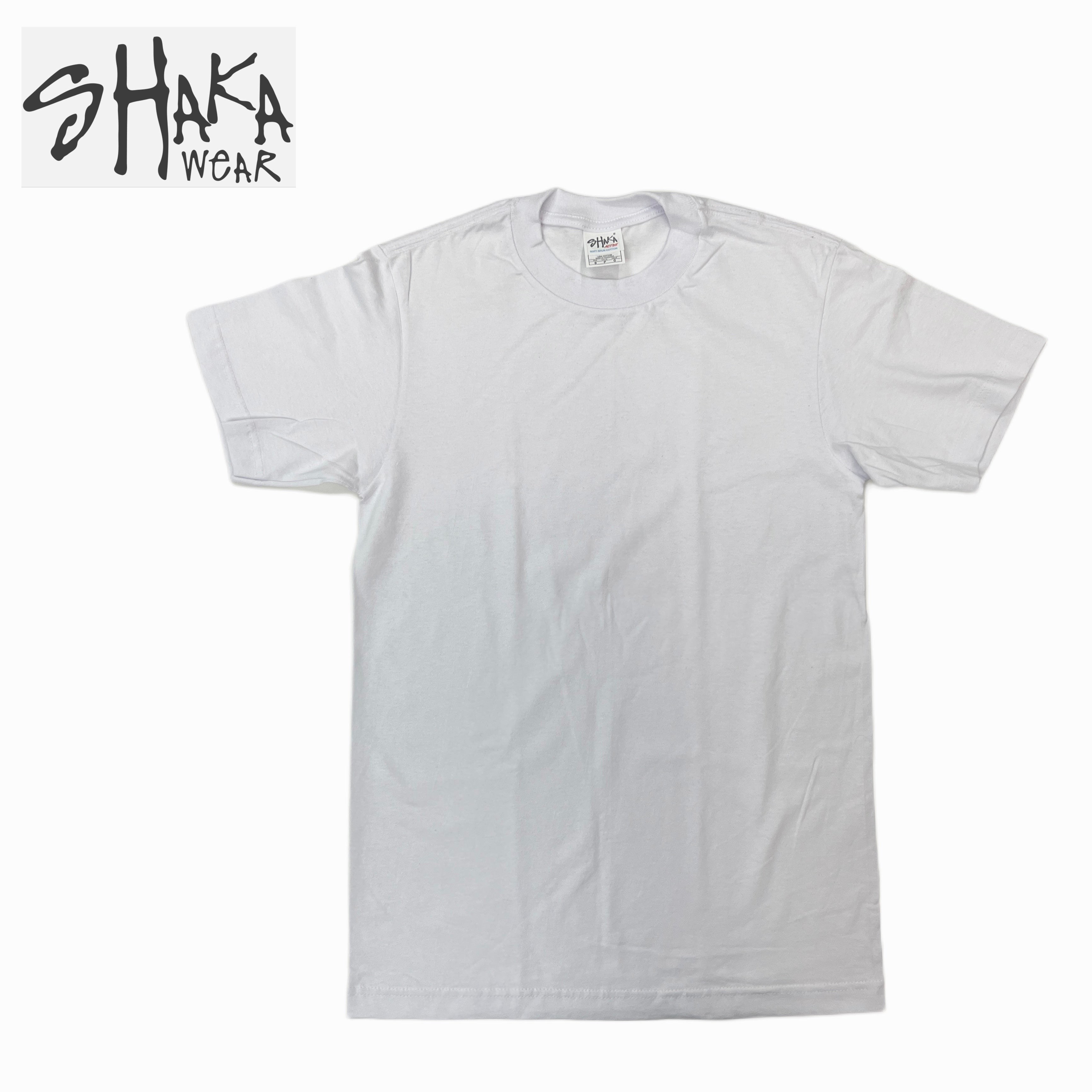 Shaka Wear 6.0 oz Active Short Sleeve T-Shirt (Black/White)