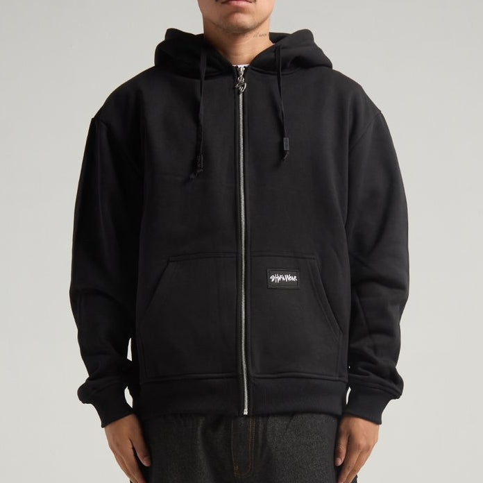 Shaka Wear Men's Essential Super Heavyweight Zip Hoodie BLACK