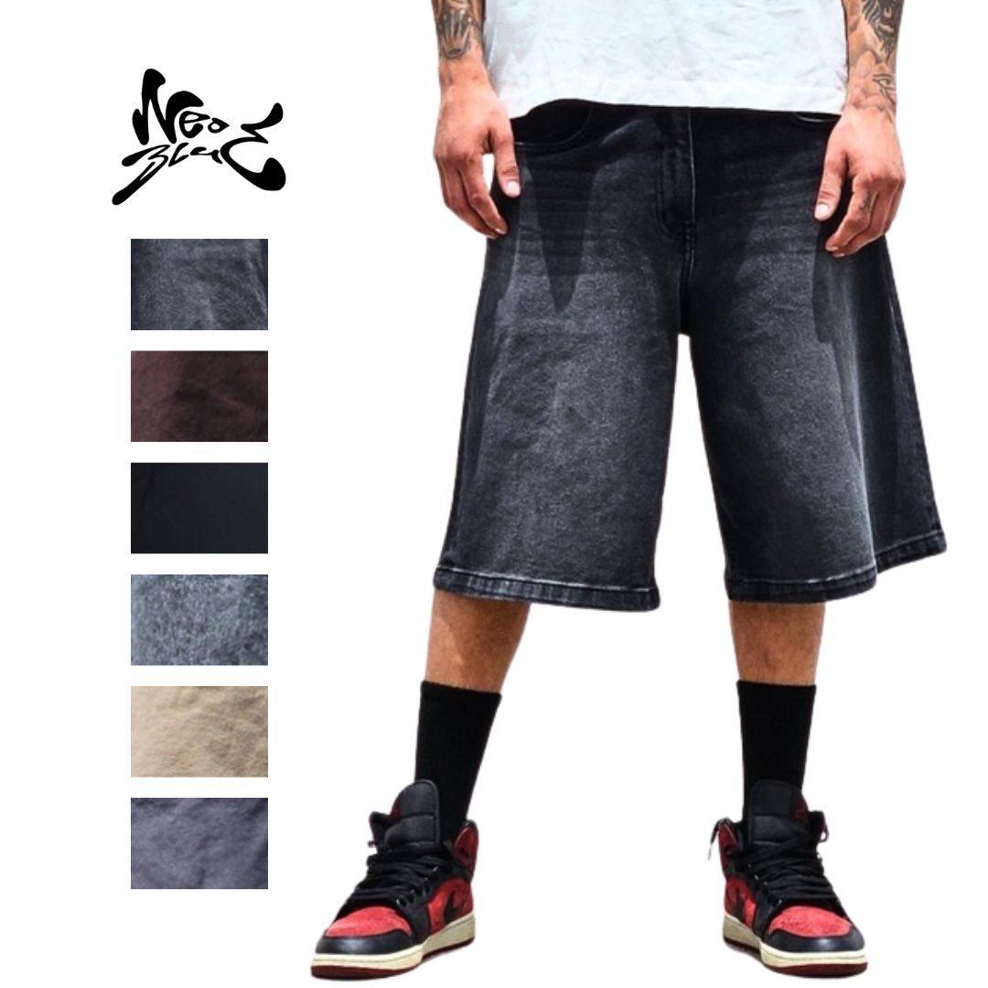 Neo Blue Men's Baggy Denim Shorts