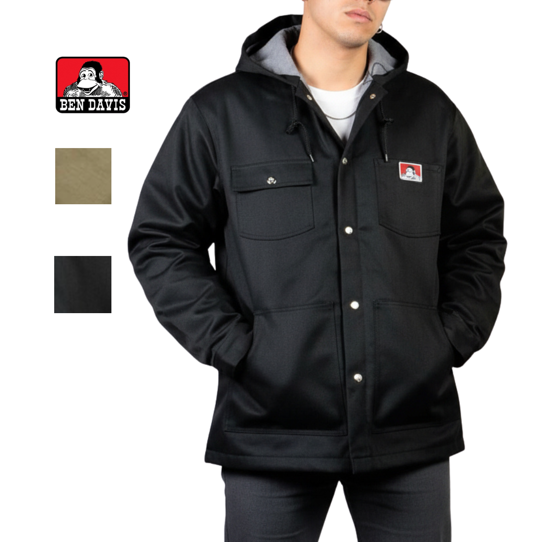 Ben Davis Front Snap Jacket with Hoodie