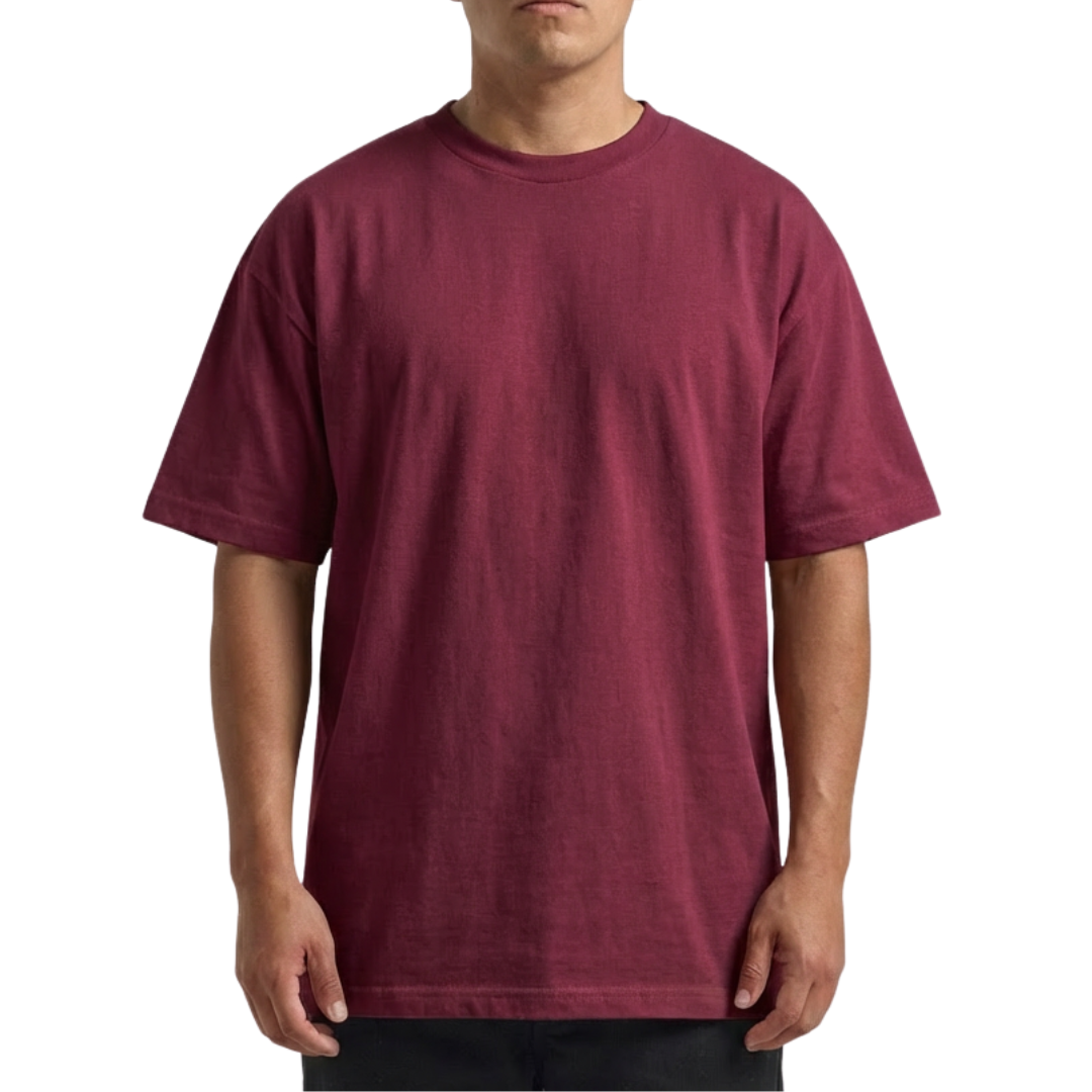 3 PACK Shaka Wear 6.0 oz Active Short Sleeve T-Shirt (Burgundy/Dark Grey/Red/Royal/Sky Blue)