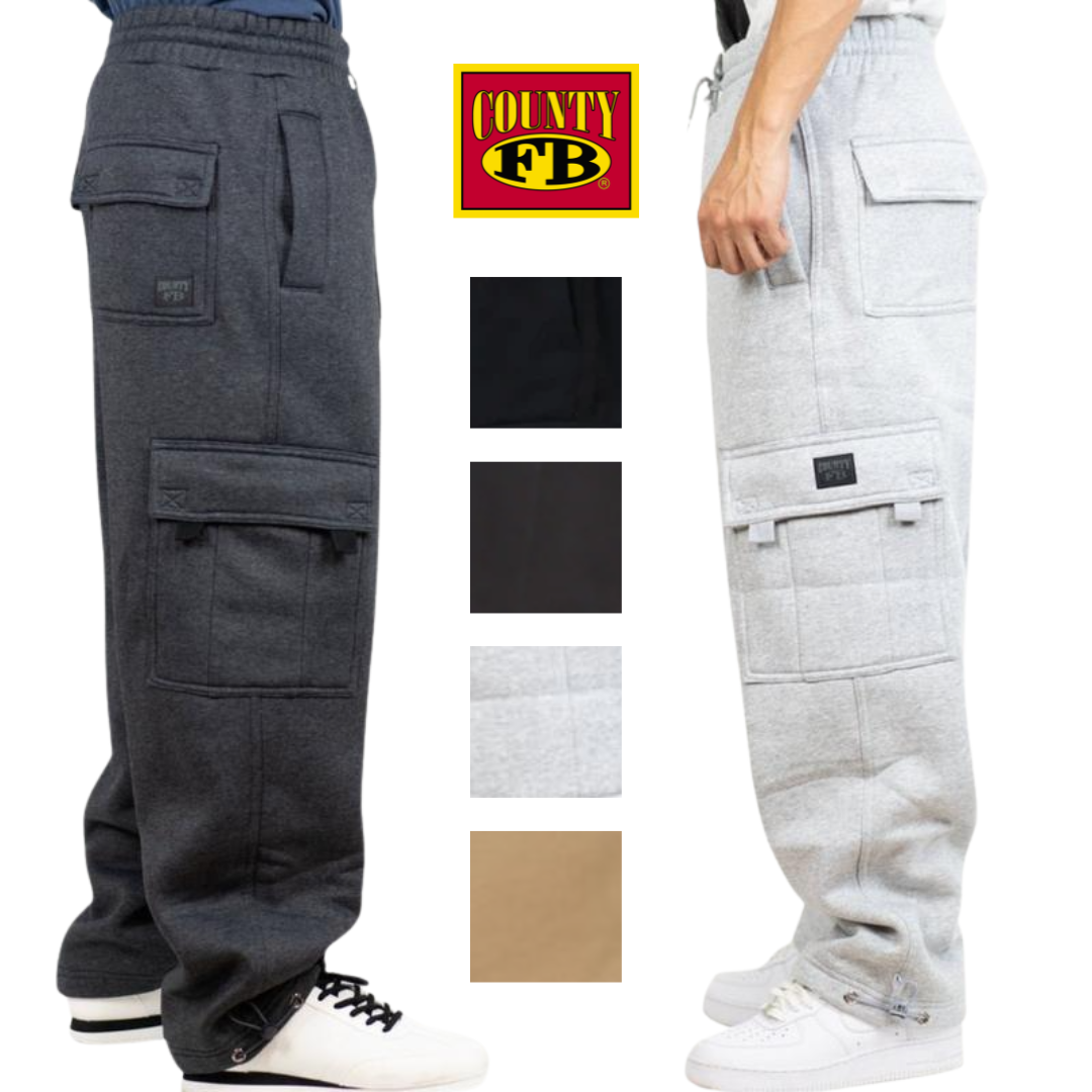FB County Heavyweight Baggy Cargo Sweatpants