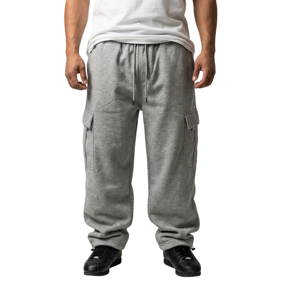 Tfashionmart Men's Heavyweight Fleece Cargo Pants