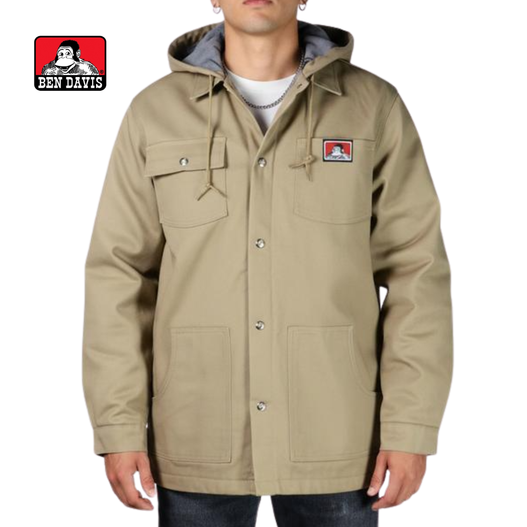 Ben Davis Front Snap Jacket with Hoodie