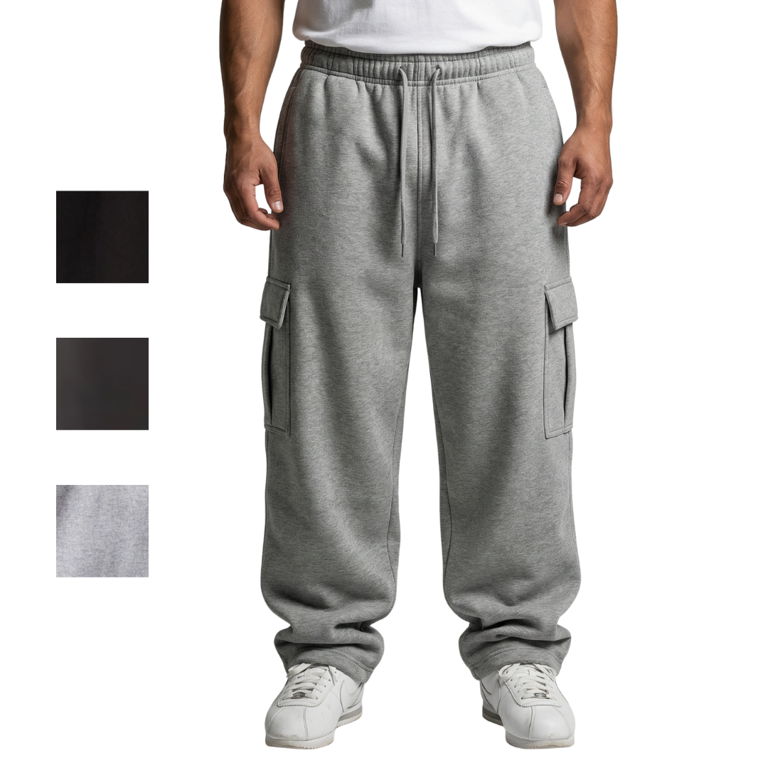 Tfashionmart Men's Heavyweight Fleece Cargo Pants