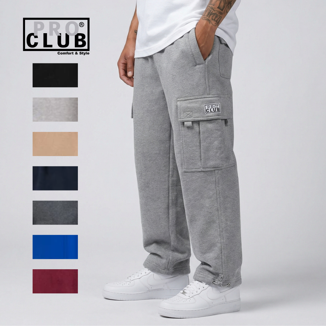 Pro Club Men's Heavyweight Fleece Cargo Pants