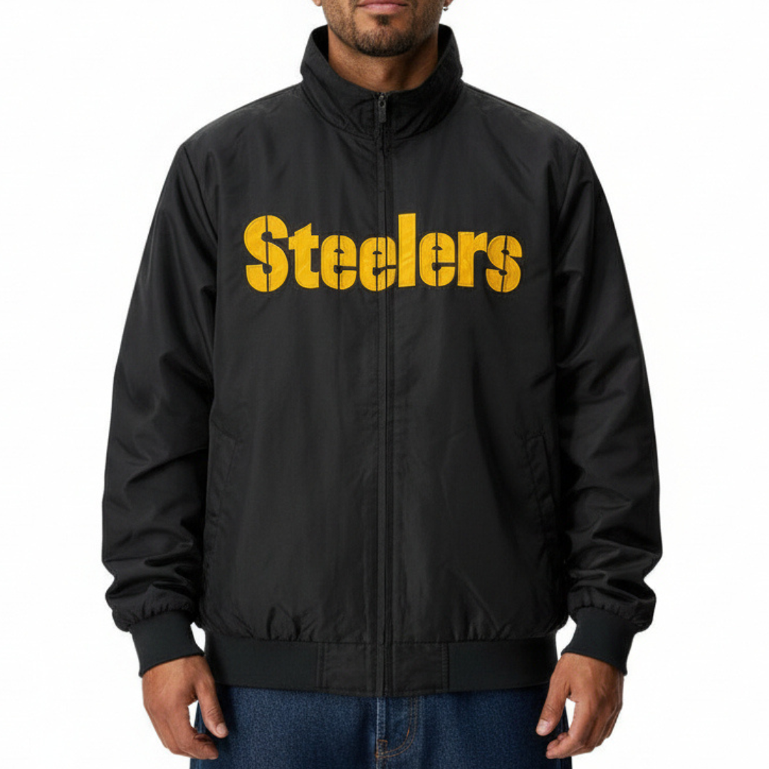 Pittsburgh Steelers Zip Windbreaker with Two Pockets
