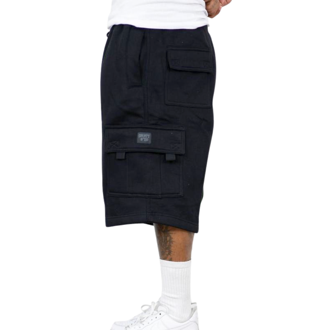 SFC WIDE CARGO SHORTS Black S.F.C WIDE CARGO SHORTSBLACK