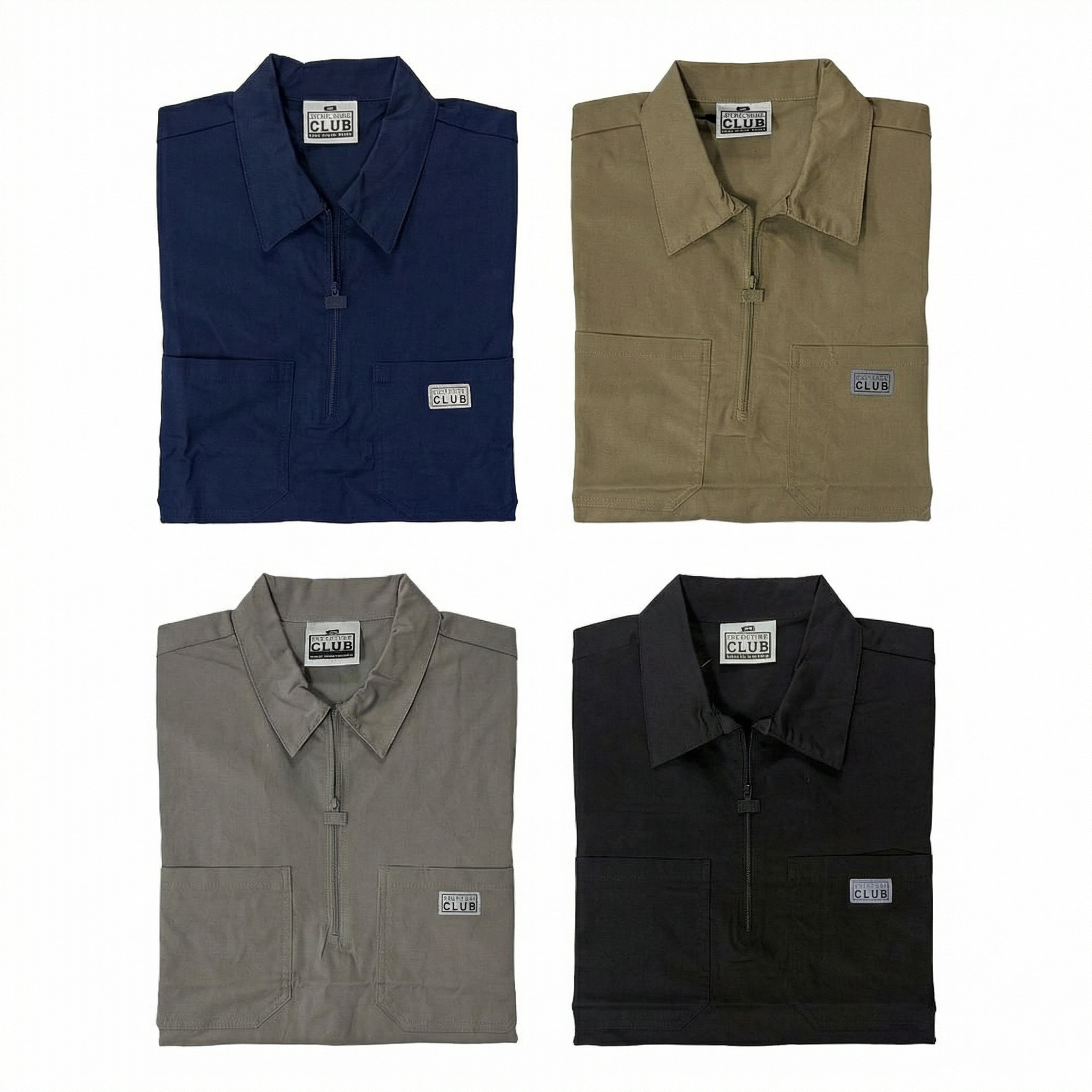 PRO CLUB  シャツ Pro Club Men's Heavyweight Half-Zip Work Shirt