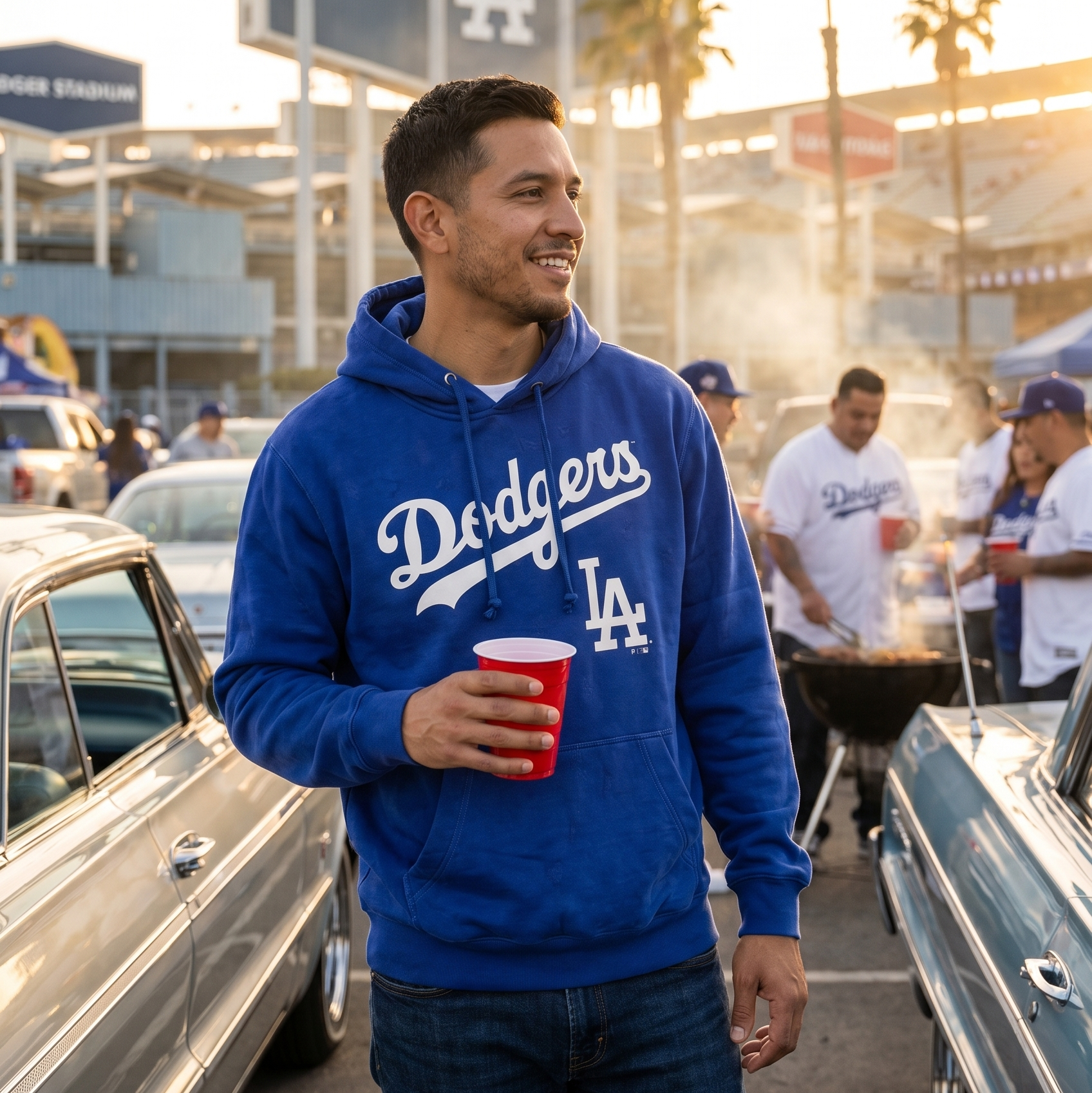 Los Angeles Dodgers Pullover Hoodie Sweatshirt - Blue
