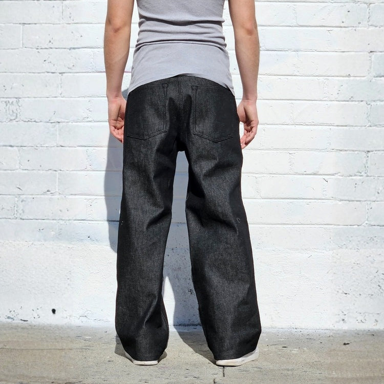 Neo Blue Double Knee Baggy Jeans