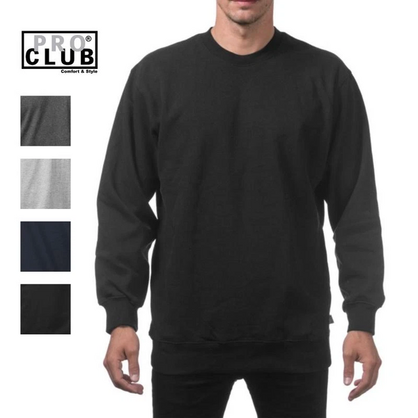 Pro Club Men's Heavyweight 13oz Crew Neck Fleece Sweatshirt