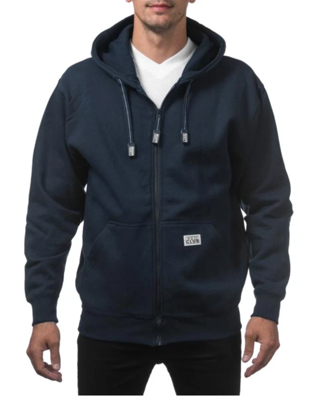 Pro Club Men's Heavyweight Full Zip Fleece Hoodie