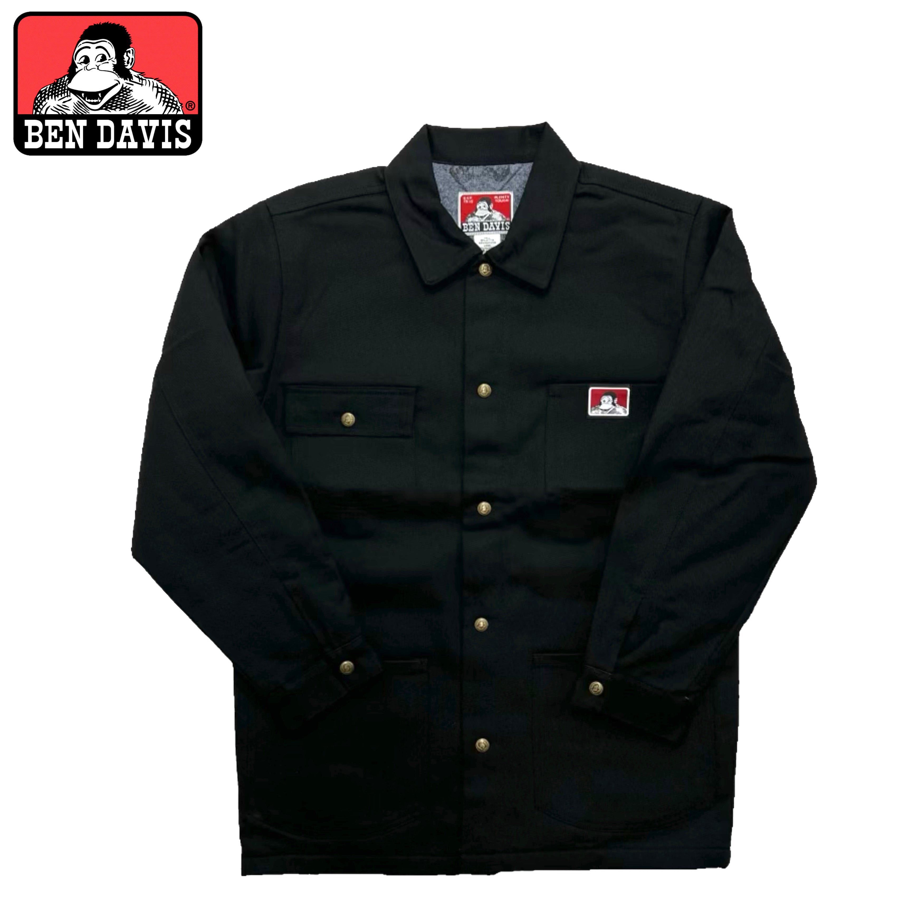  Ben Davis Original Jacket, Snap Front Navy (Navy, Small):  Clothing, Shoes & Jewelry