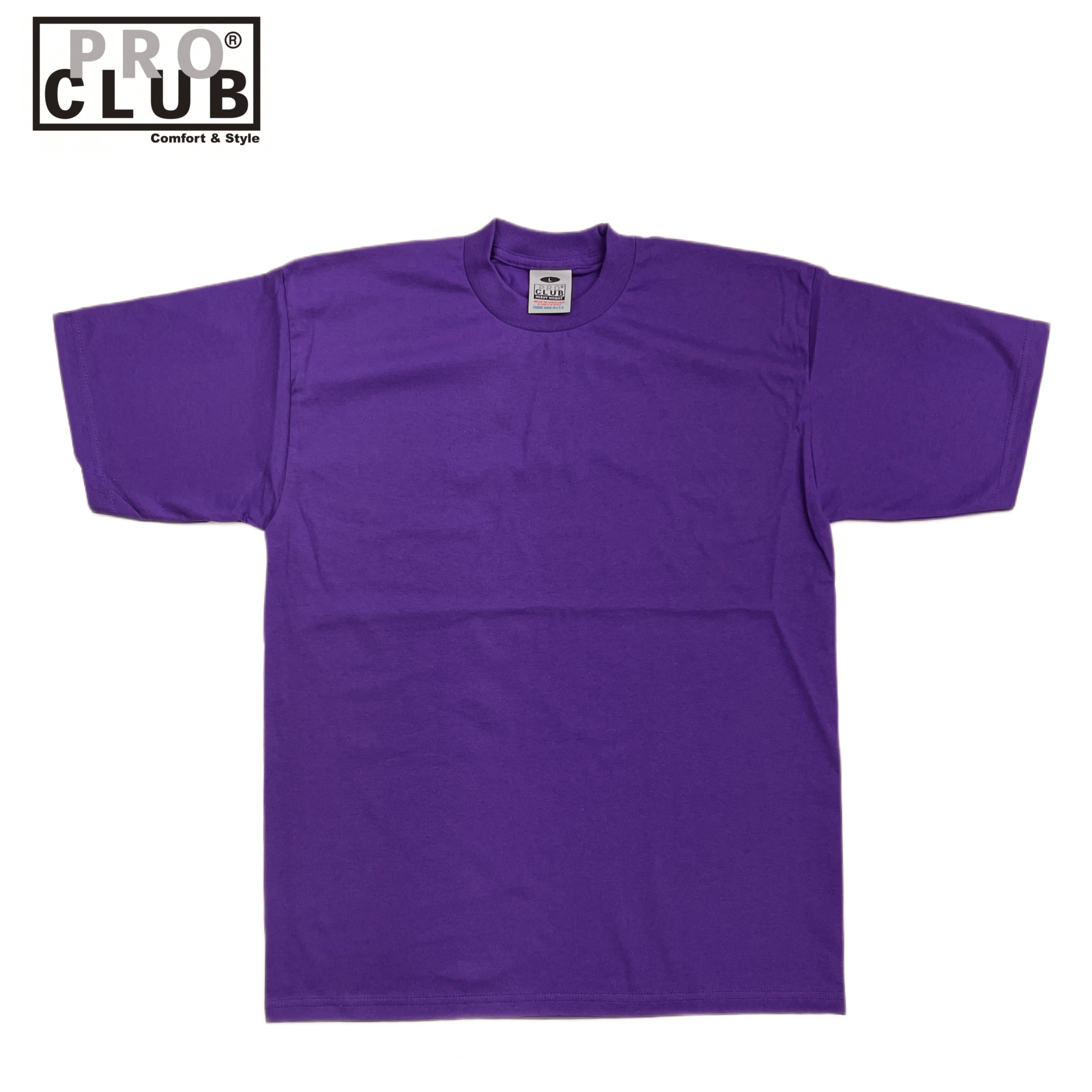 Pro Club Men's Heavyweight Short Sleeve T-Shirt - Purple