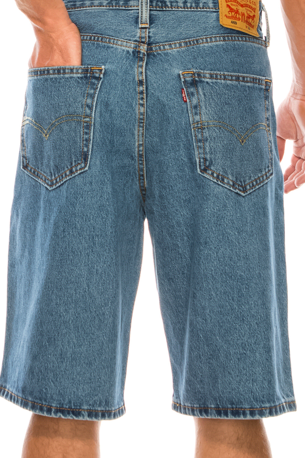 Men's Levi's 469 Loose-Fit Denim Shorts, Size: 42, Light Blue