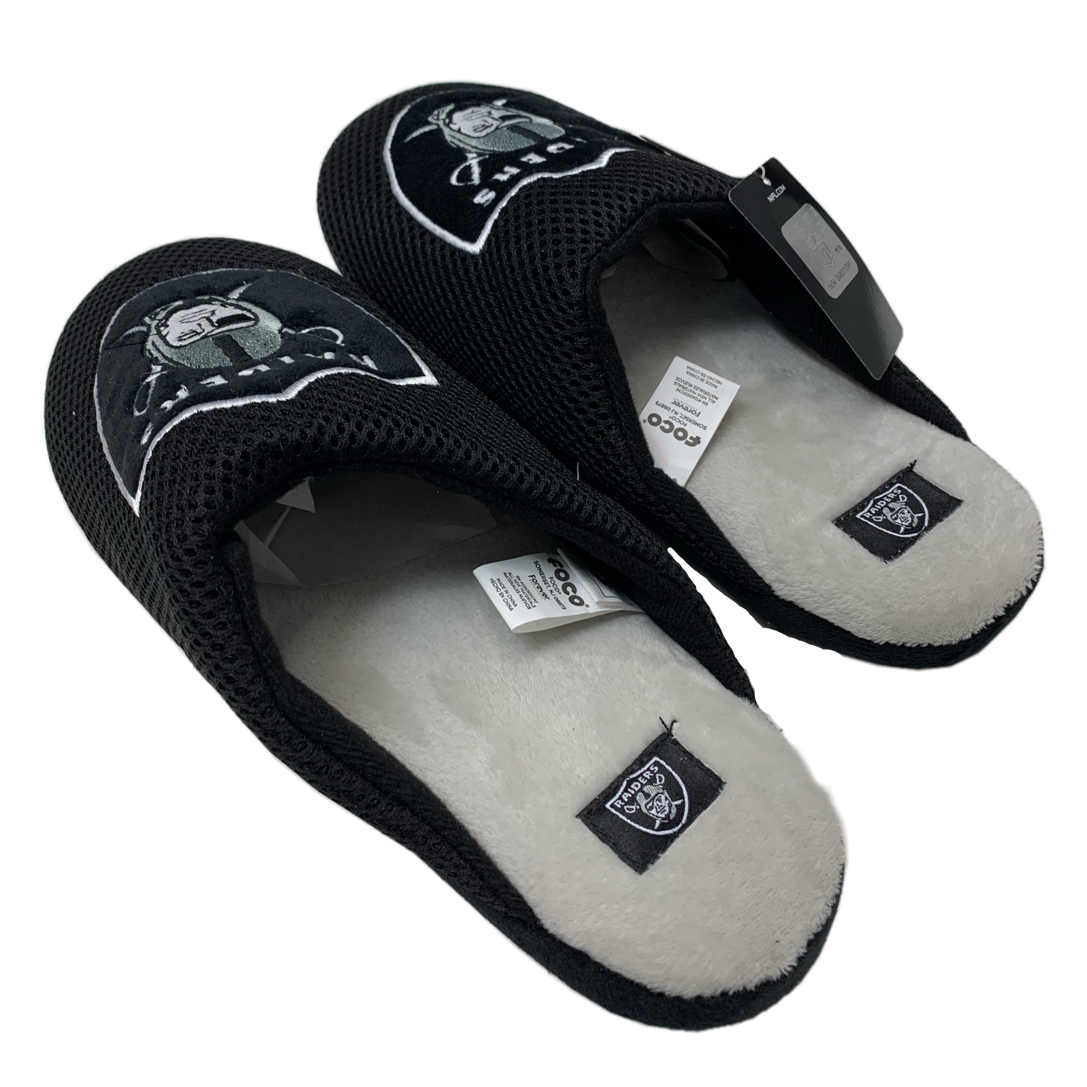 FOCO Men's Las Vegas Raiders Slip on Slippers