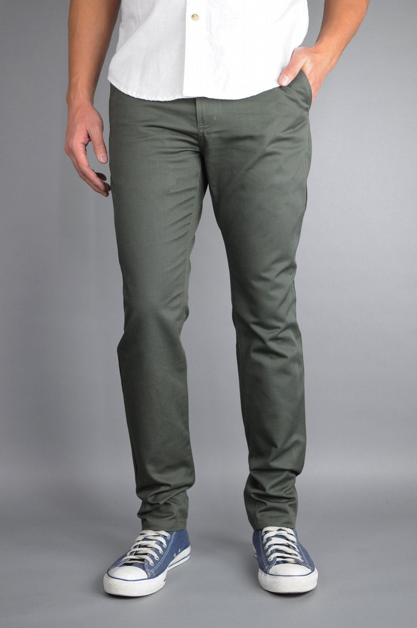 Neo Blue Jeans Army Green Chino Pants