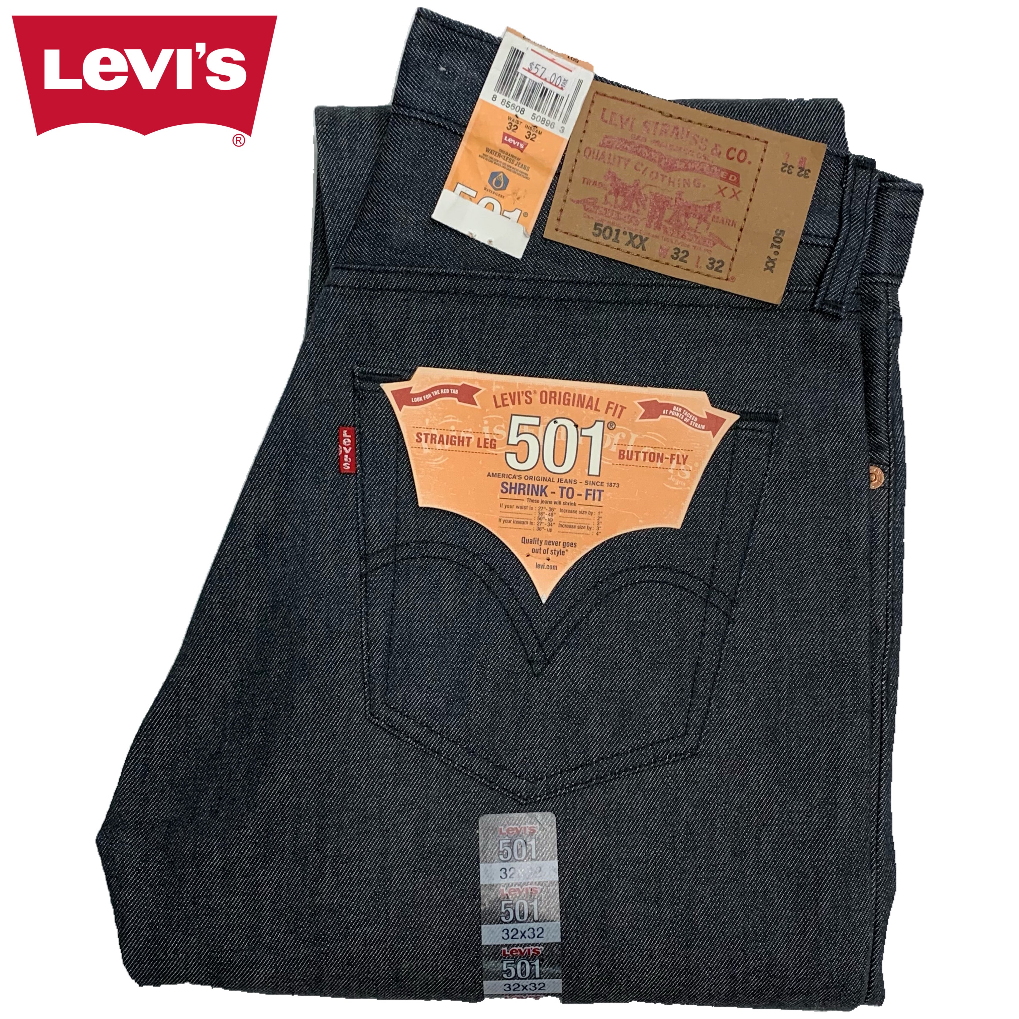 Levi's 501 Shrink-to-Fit - Charcoal Grey - 0987