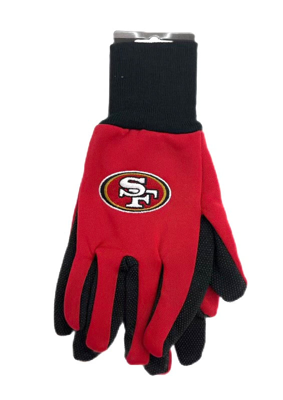 NFL San Francisco 49ers Non-Slip Utility Work Gloves