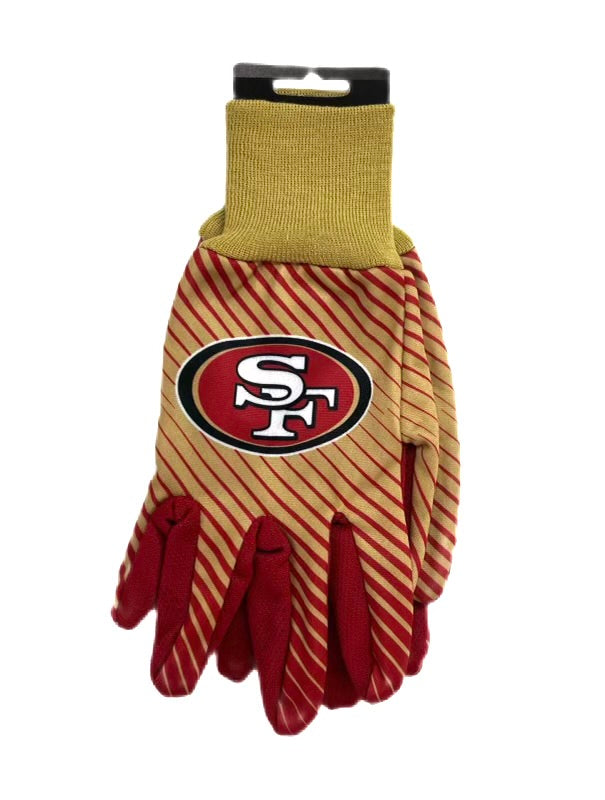 NFL San Francisco 49ers Non-Slip Utility Work Gloves