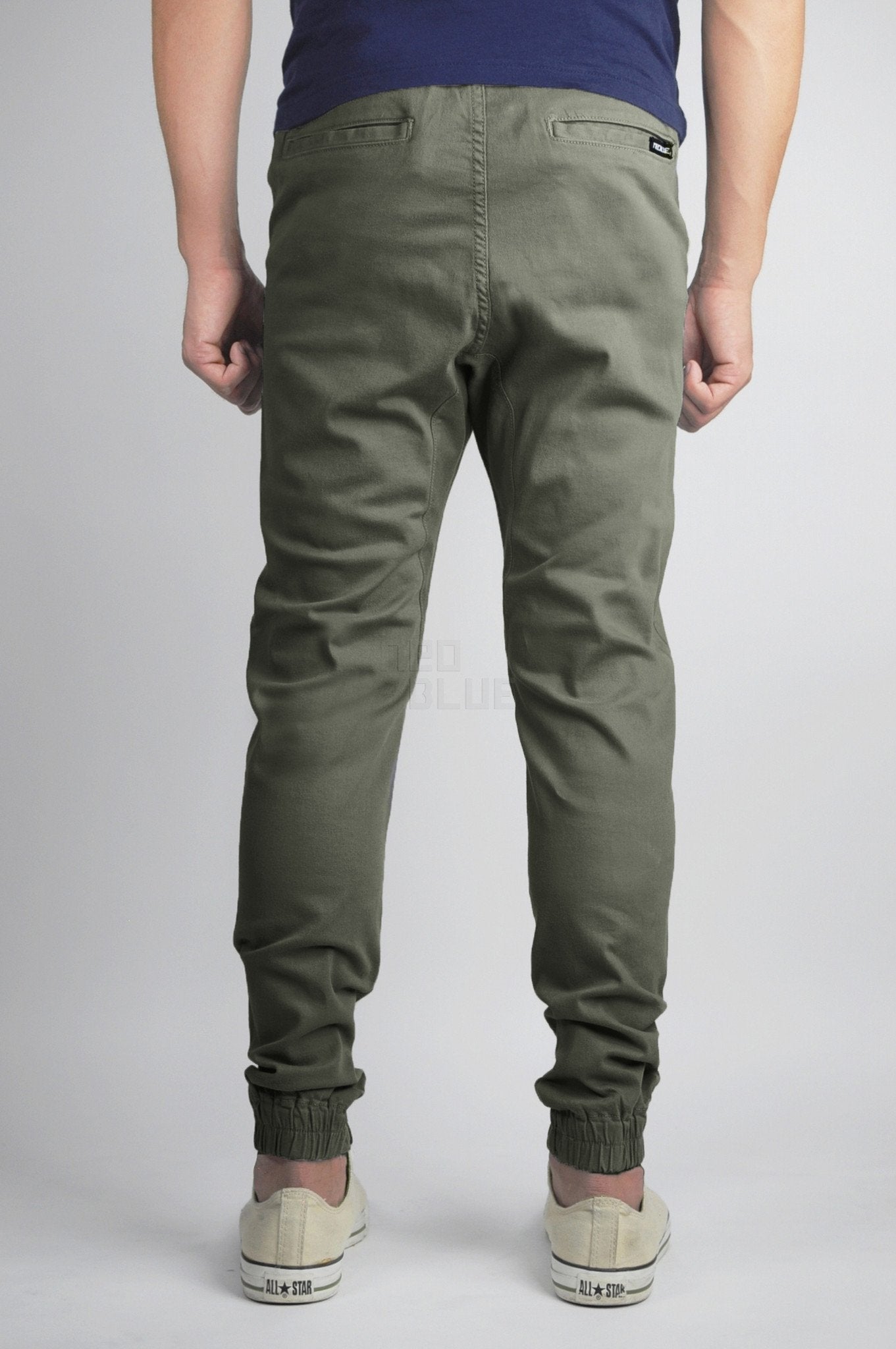 Neo Blue Jeans Army Green Jogger Pants